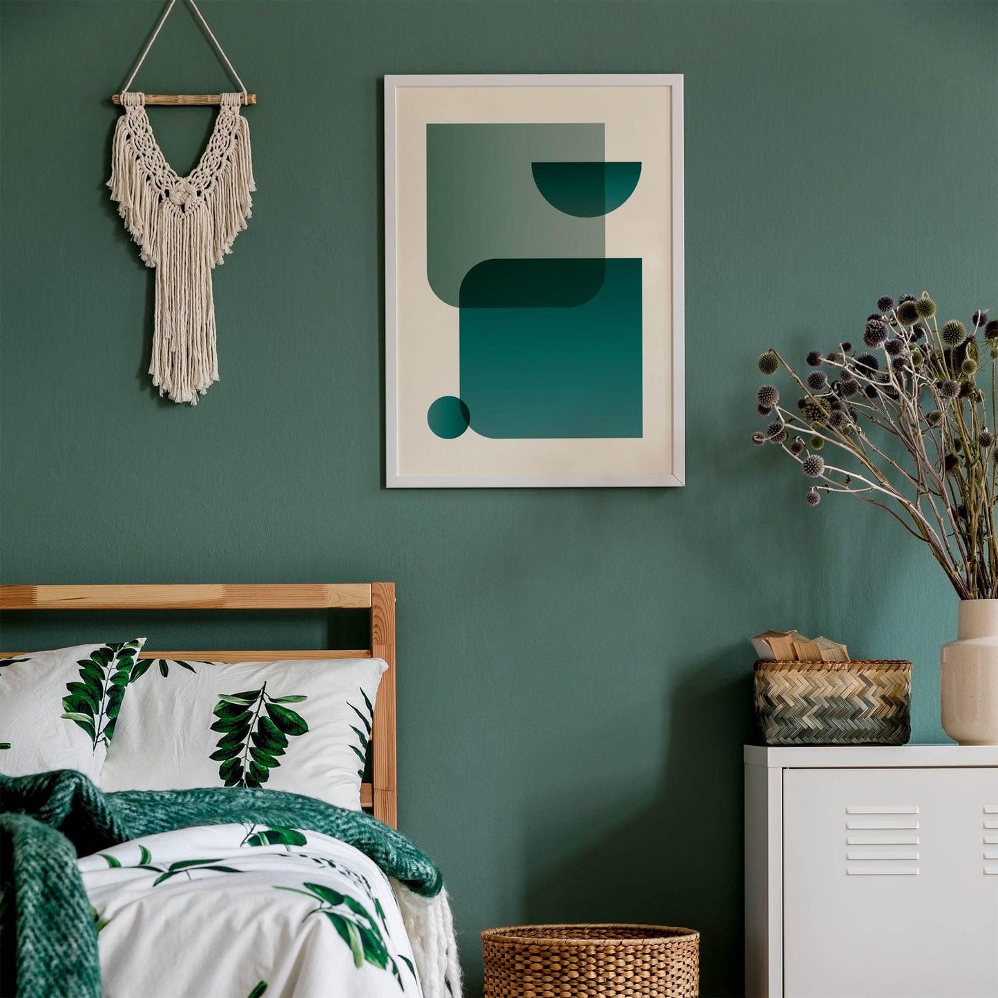 Set of 3 Emerald Green Abstract Posters - HypeSheriff Europe