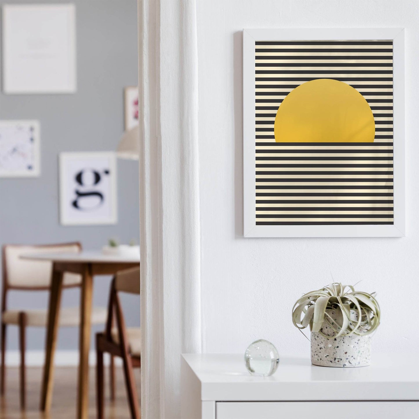 Geometric Sunset - Minimalist Sun Poster Print - HypeSheriff Europe