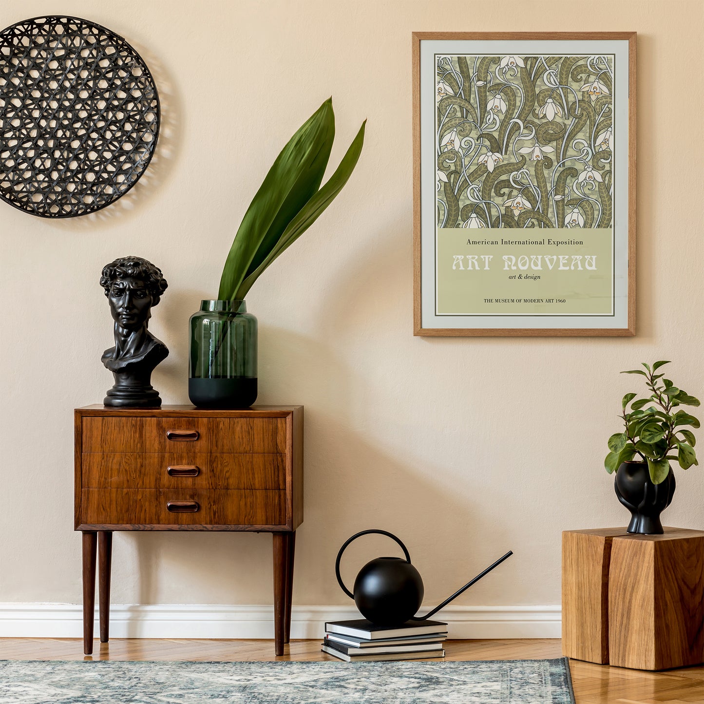 Vintage Art Nouveau Pastel Poster