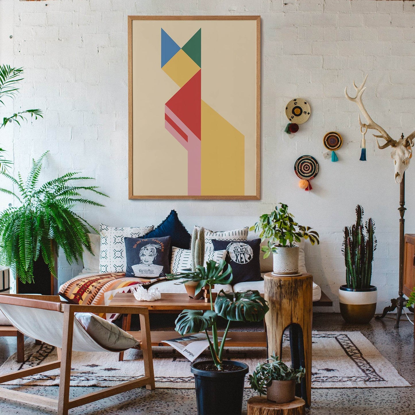 Retro Geometric Cat Poster - HypeSheriff Europe