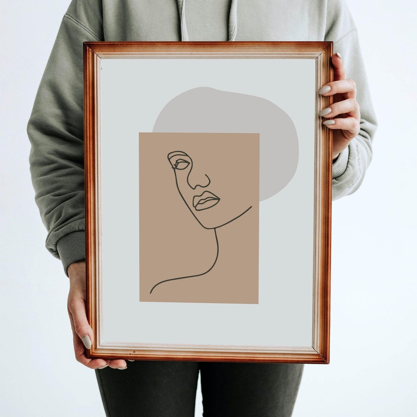 Beige Line Art Print - HypeSheriff Europe