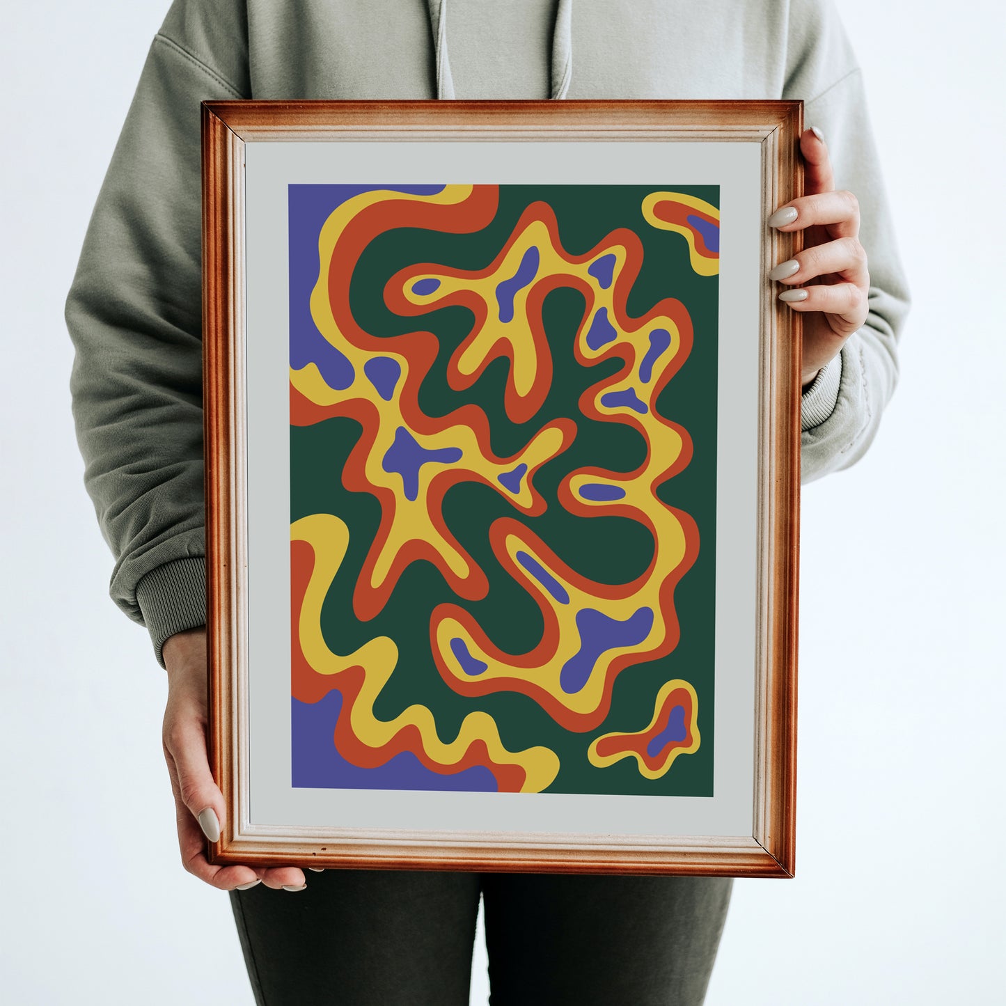 Colorful Groovy Abstract Poster