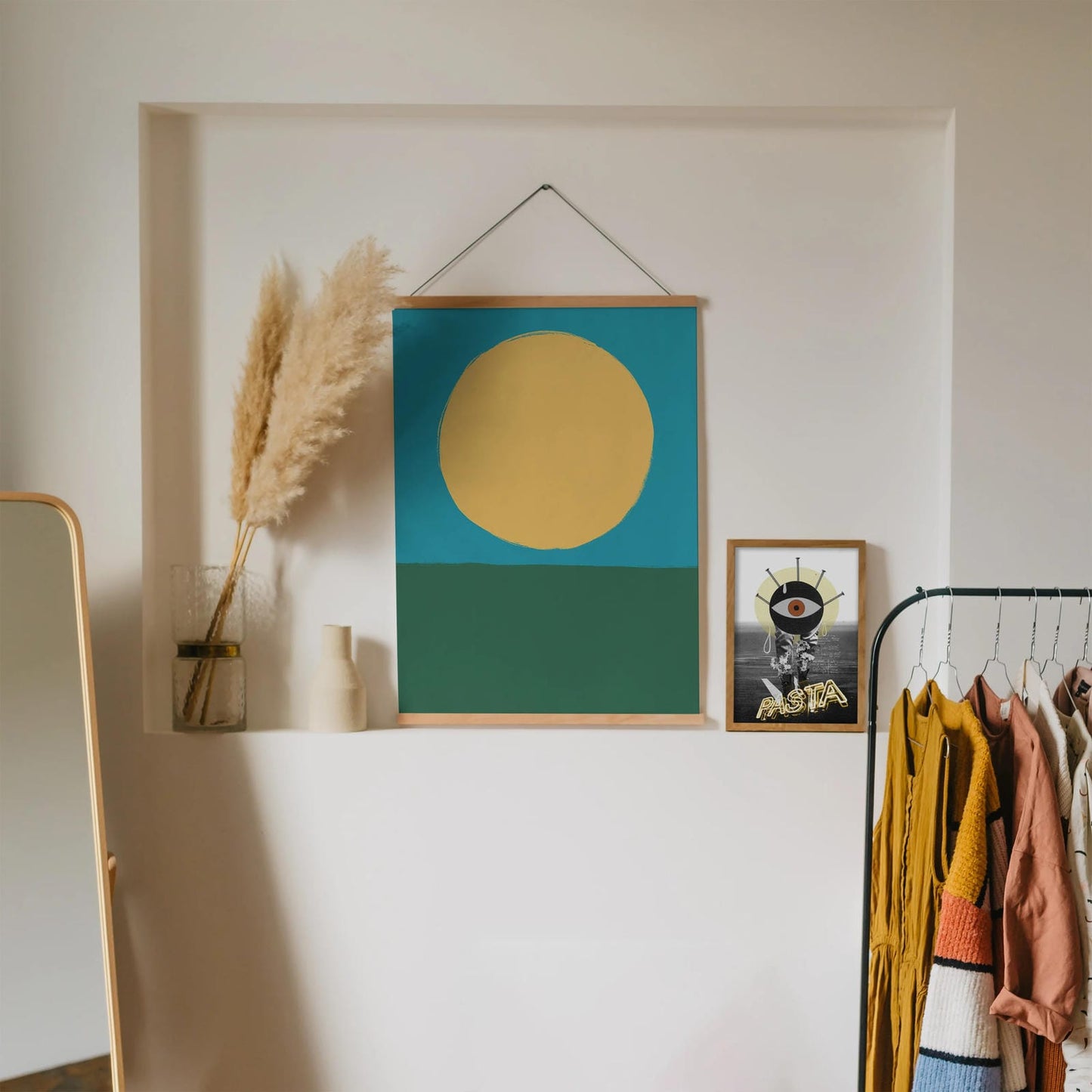 Retro Geometric Sun Poster