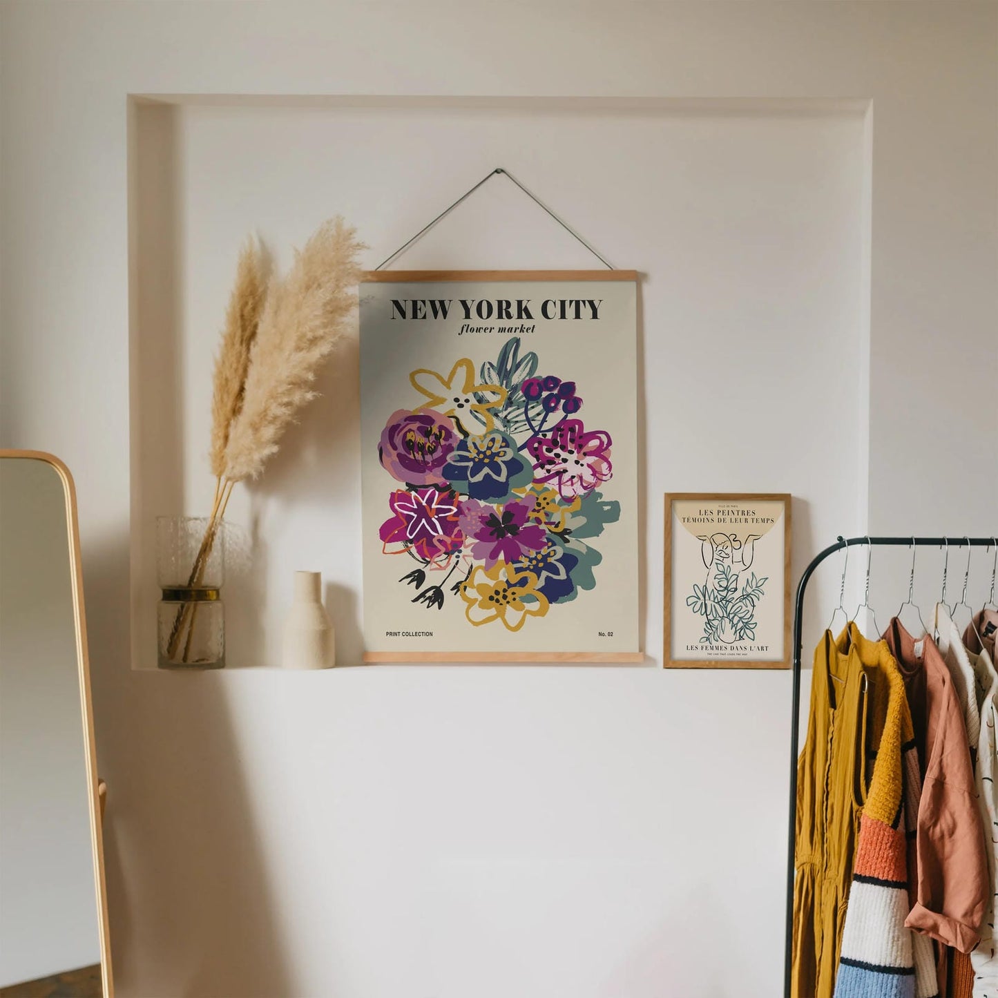 New York City Floral Poster