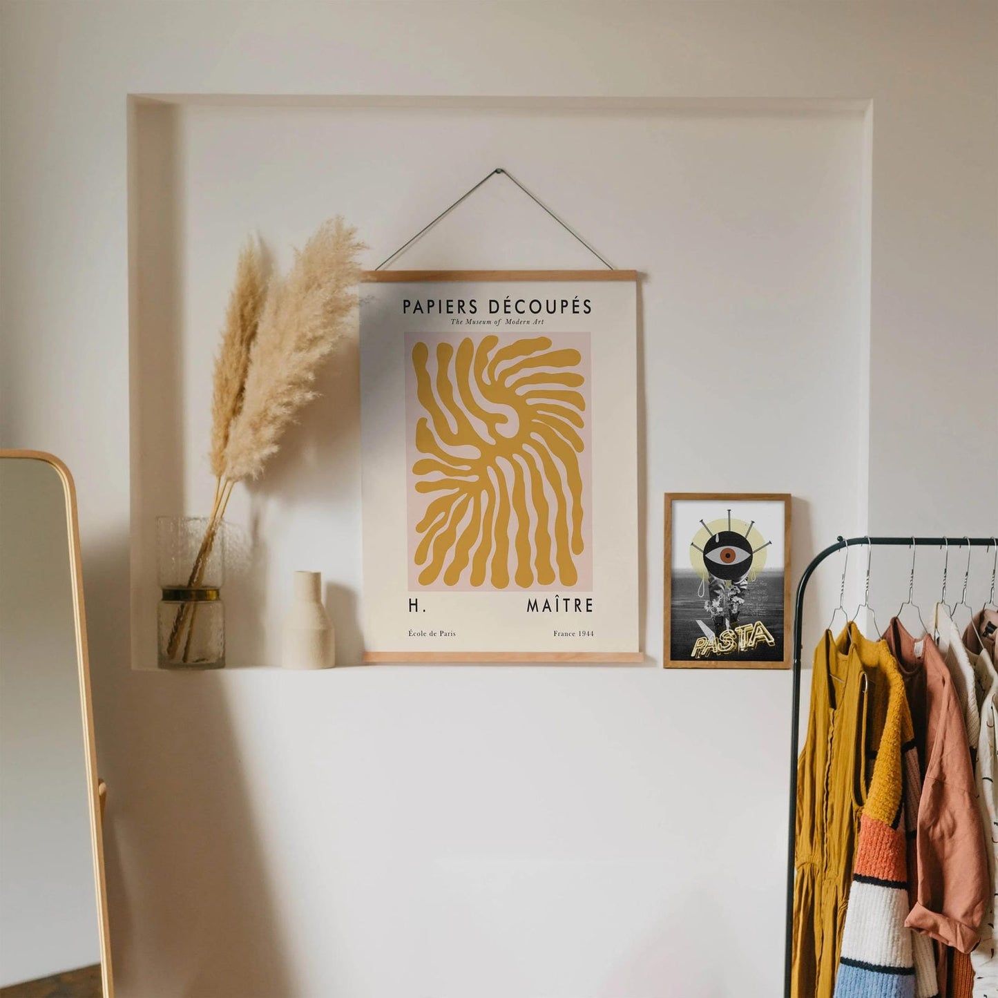 Mustard Botanical Shape Poster - HypeSheriff Europe