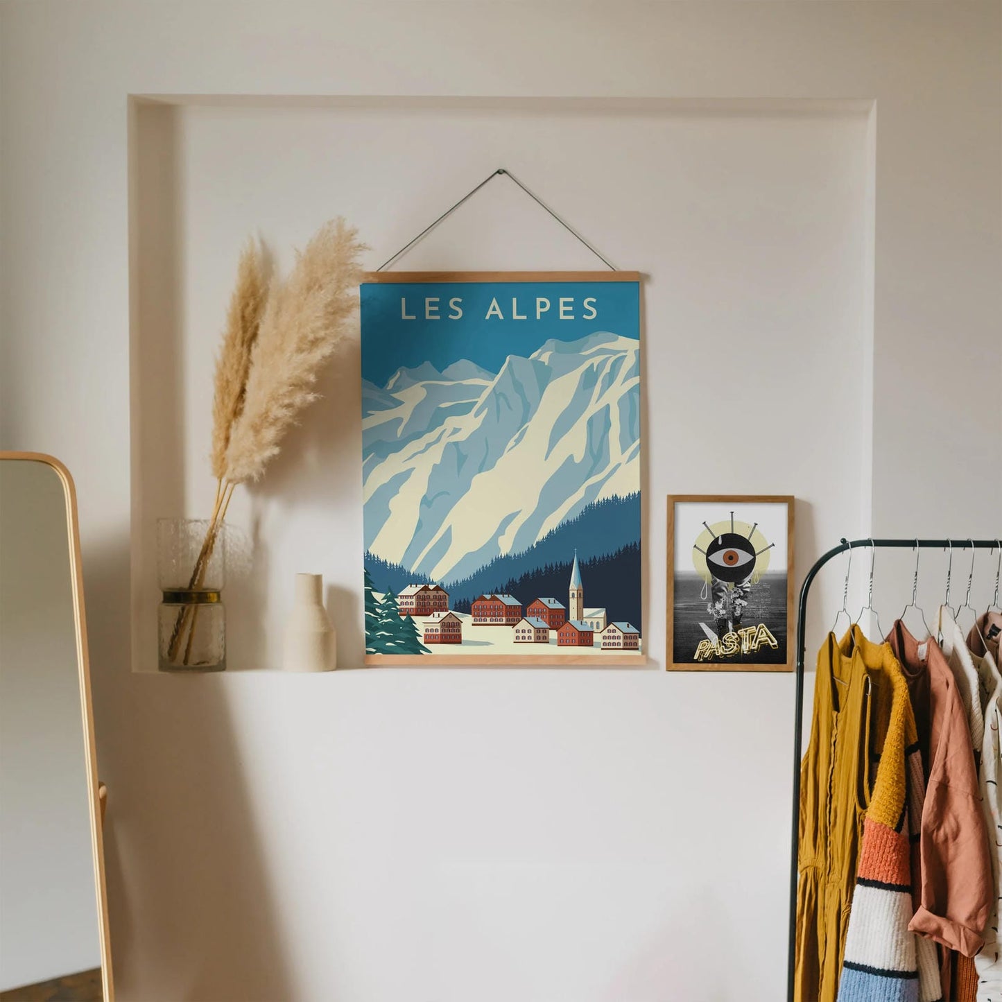 LES ALPES - vintage travel poster