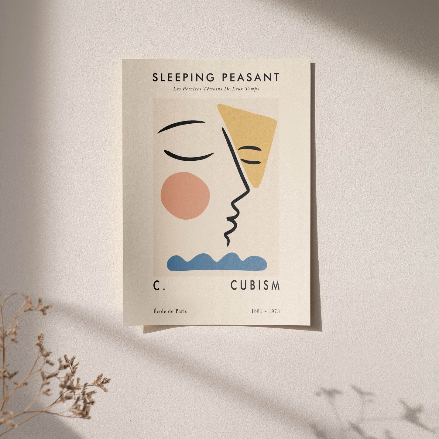 Sleeping Peasant Cubism Poster - HypeSheriff Europe