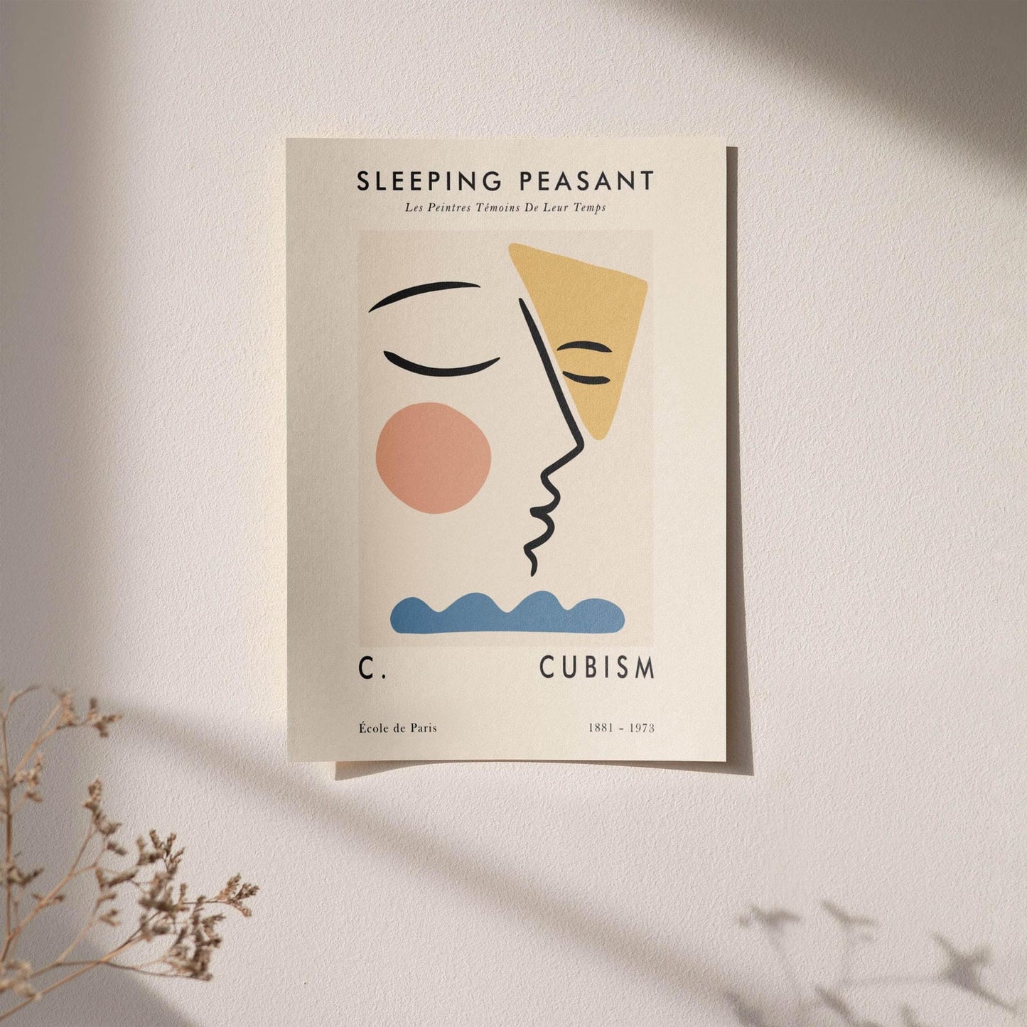 Sleeping Peasant Cubism Poster - HypeSheriff Europe