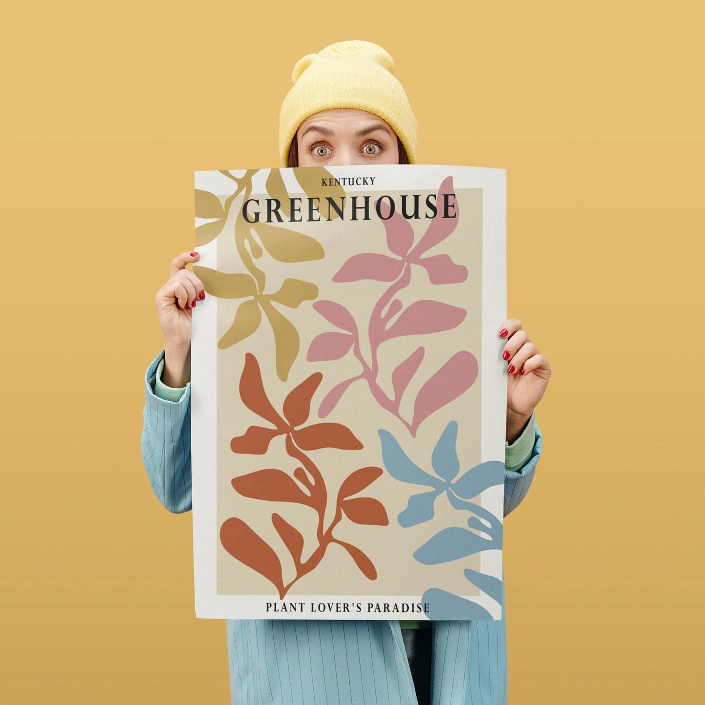 Botanical Kentucky Greenhouse Poster