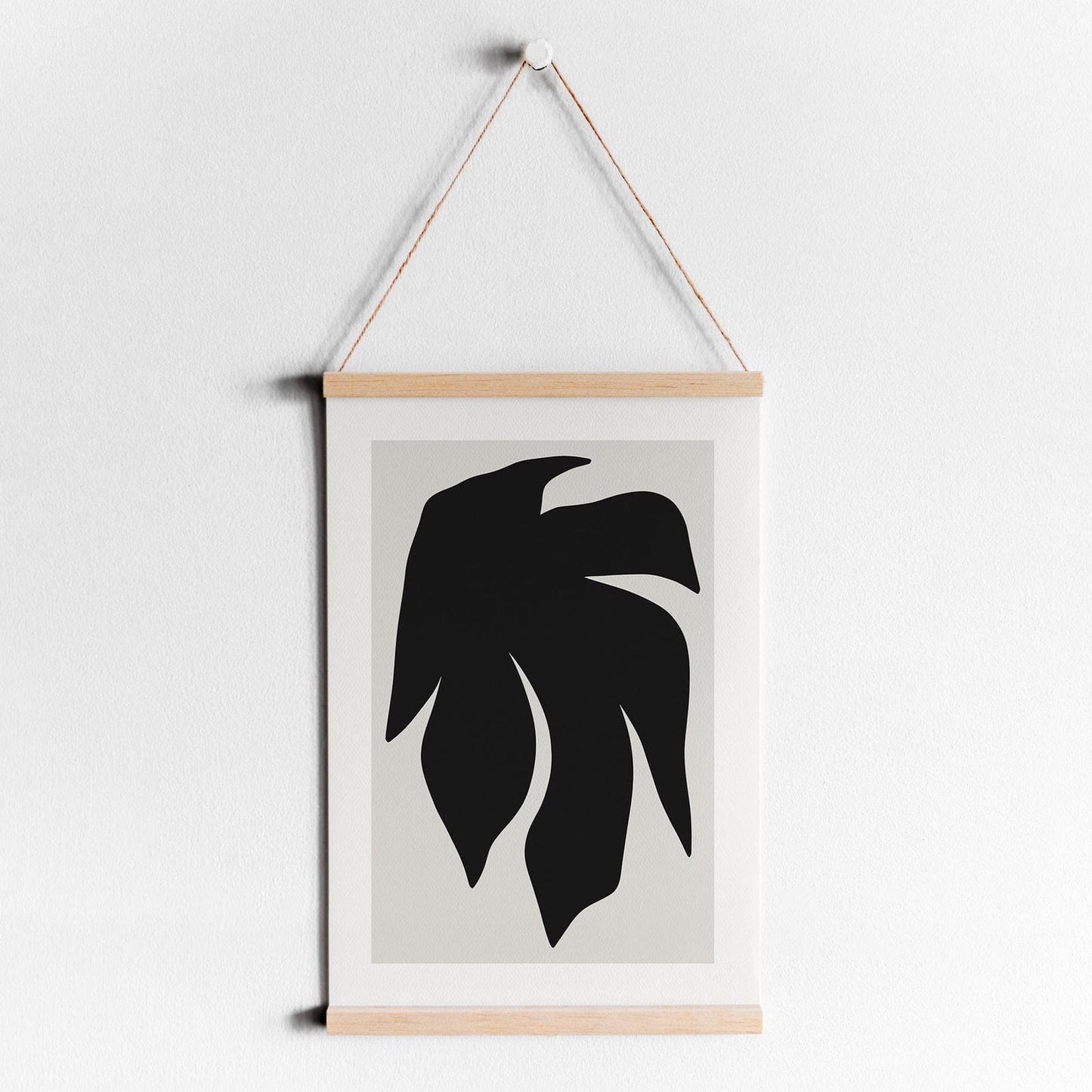 Minimalisr Leaf Art Print - Monochrome Edition - HypeSheriff Europe