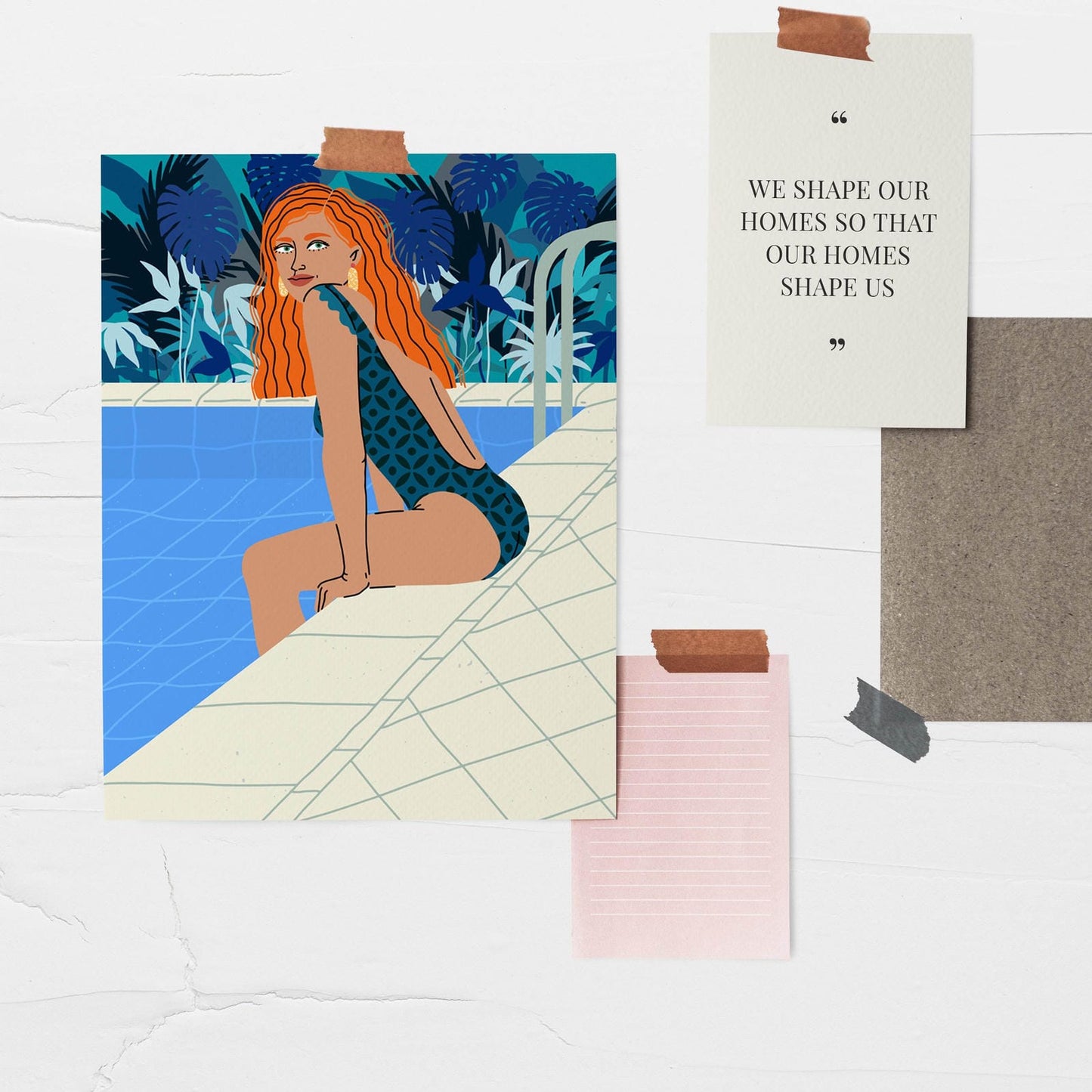 Summer Illustration Print - Redhead - HypeSheriff Europe