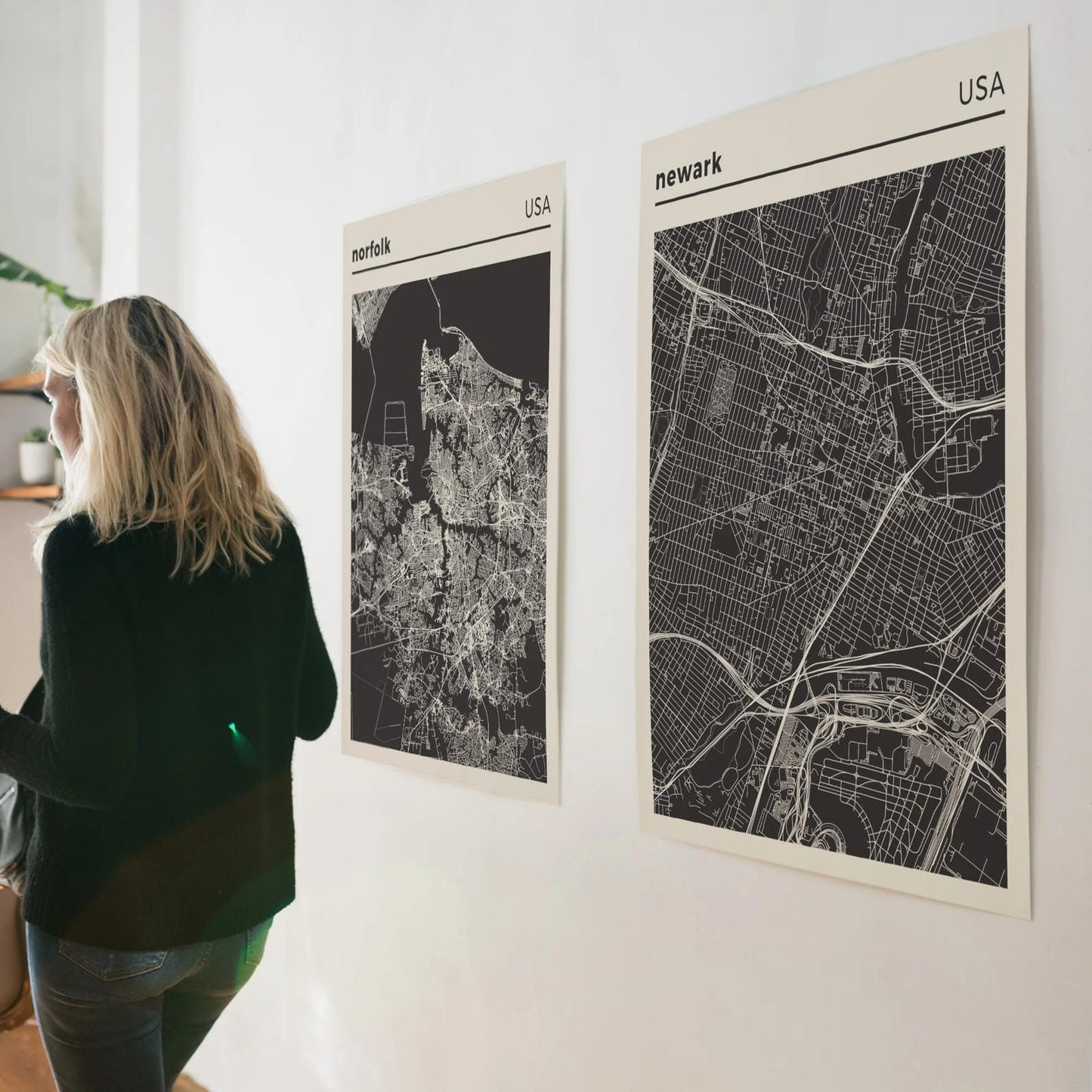 Newark USA City Map Poster