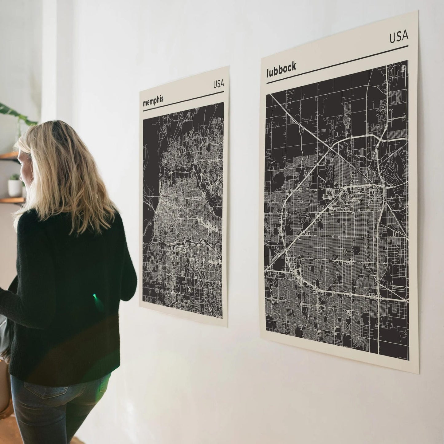 Lubbock, USA - City Map Poster