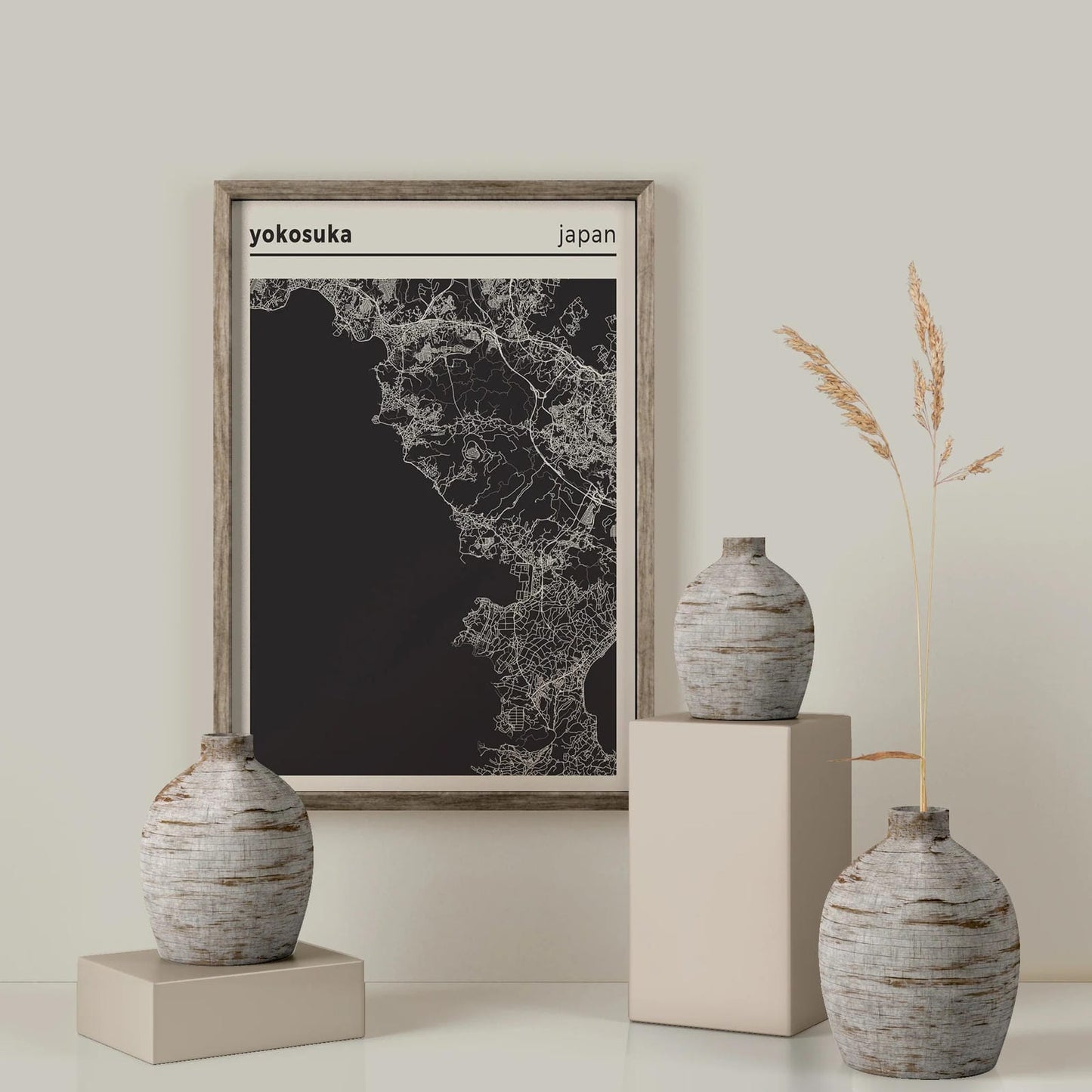 Yokosuka, Japan - City Map Poster