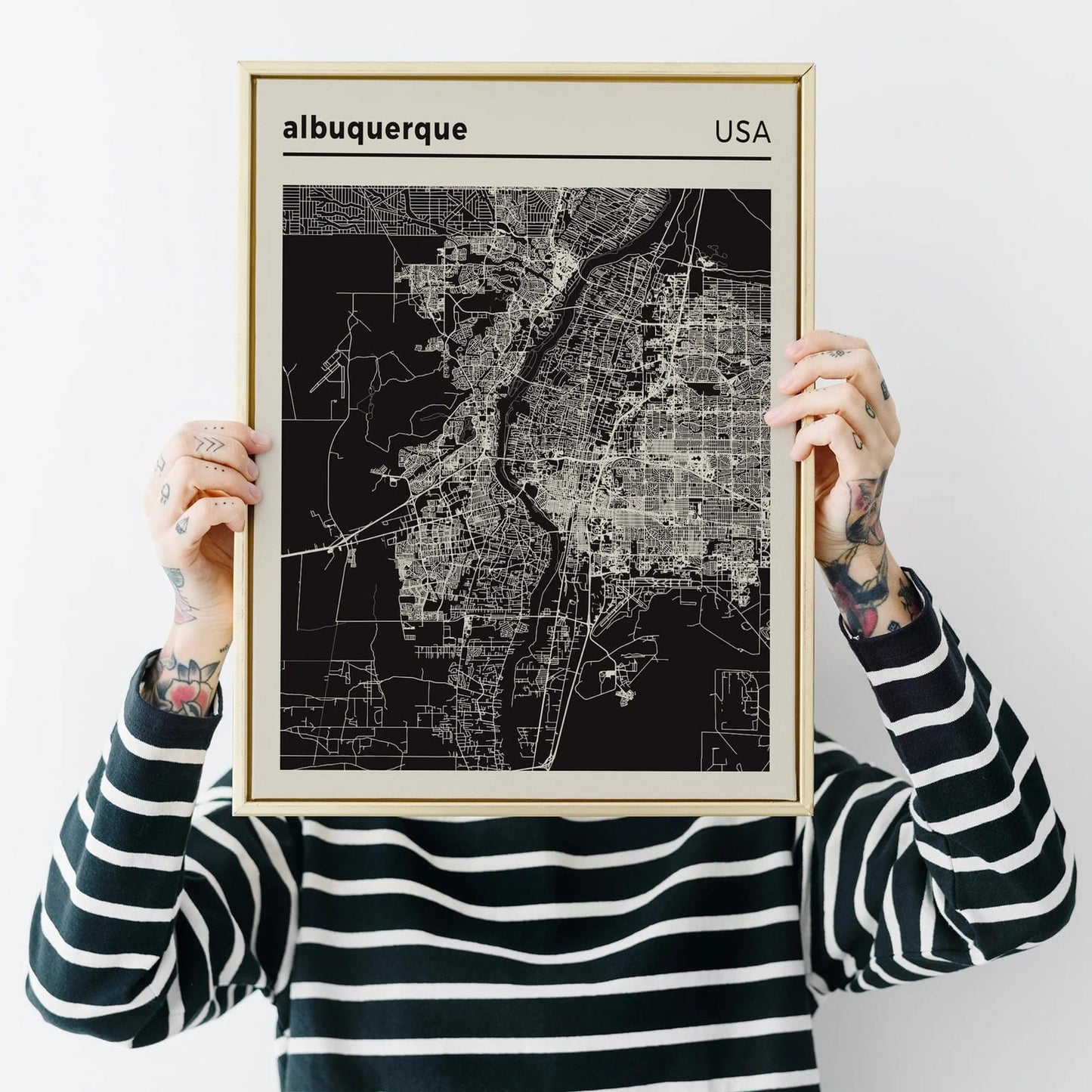 Albuquerque - USA, City Map Poster