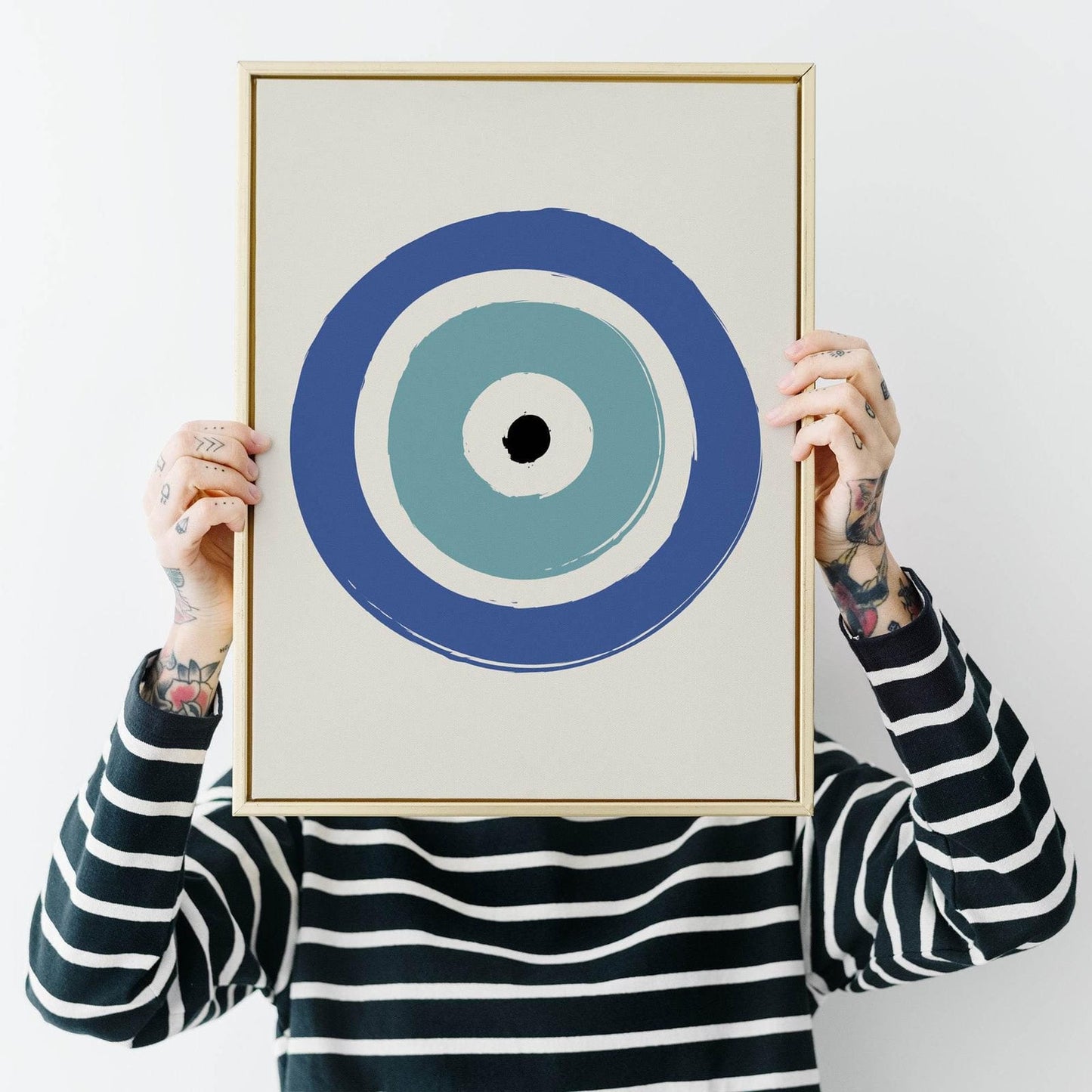 Greek Evil Eye Symbol Art Print - HypeSheriff Europe