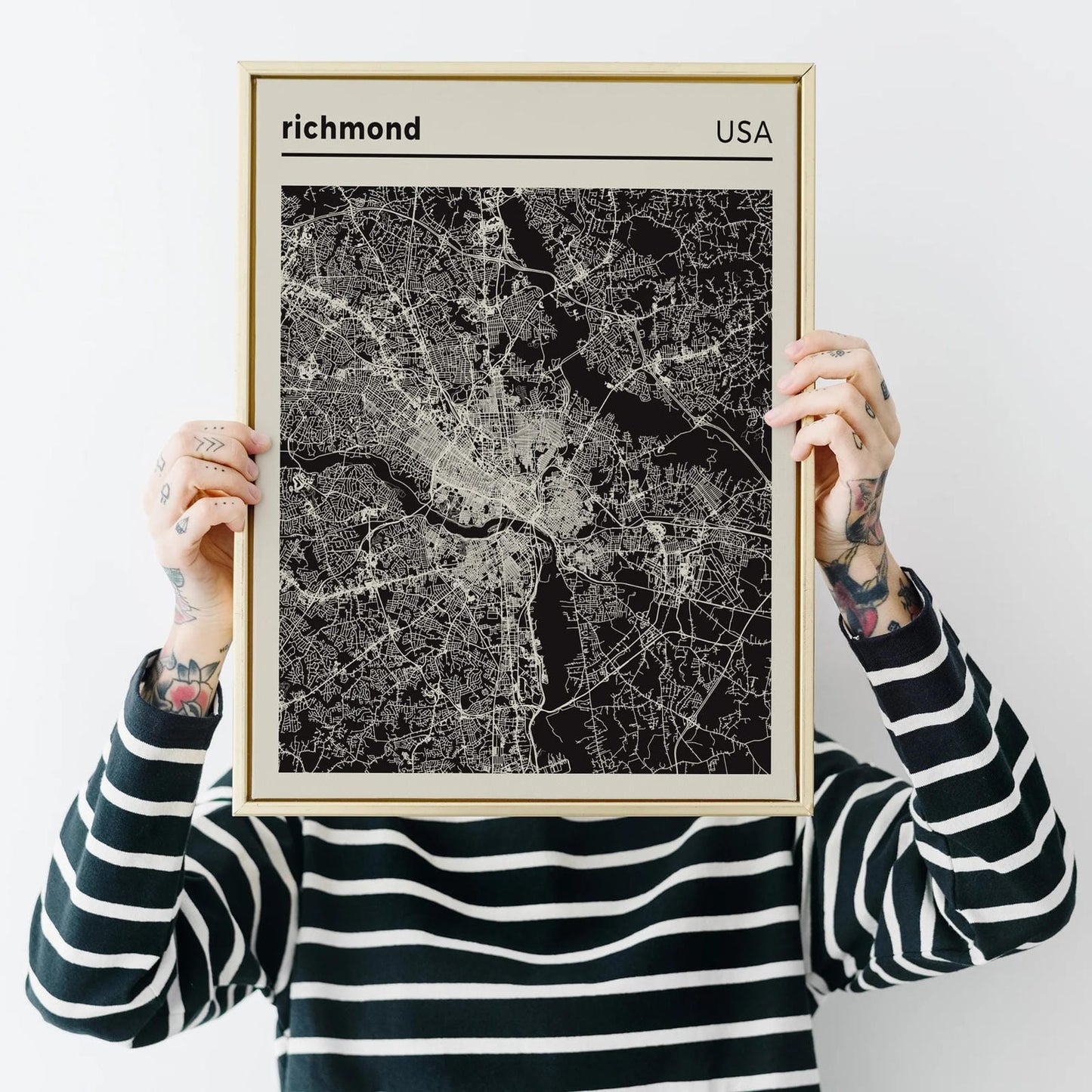 Richmond - USA, City Map Poster