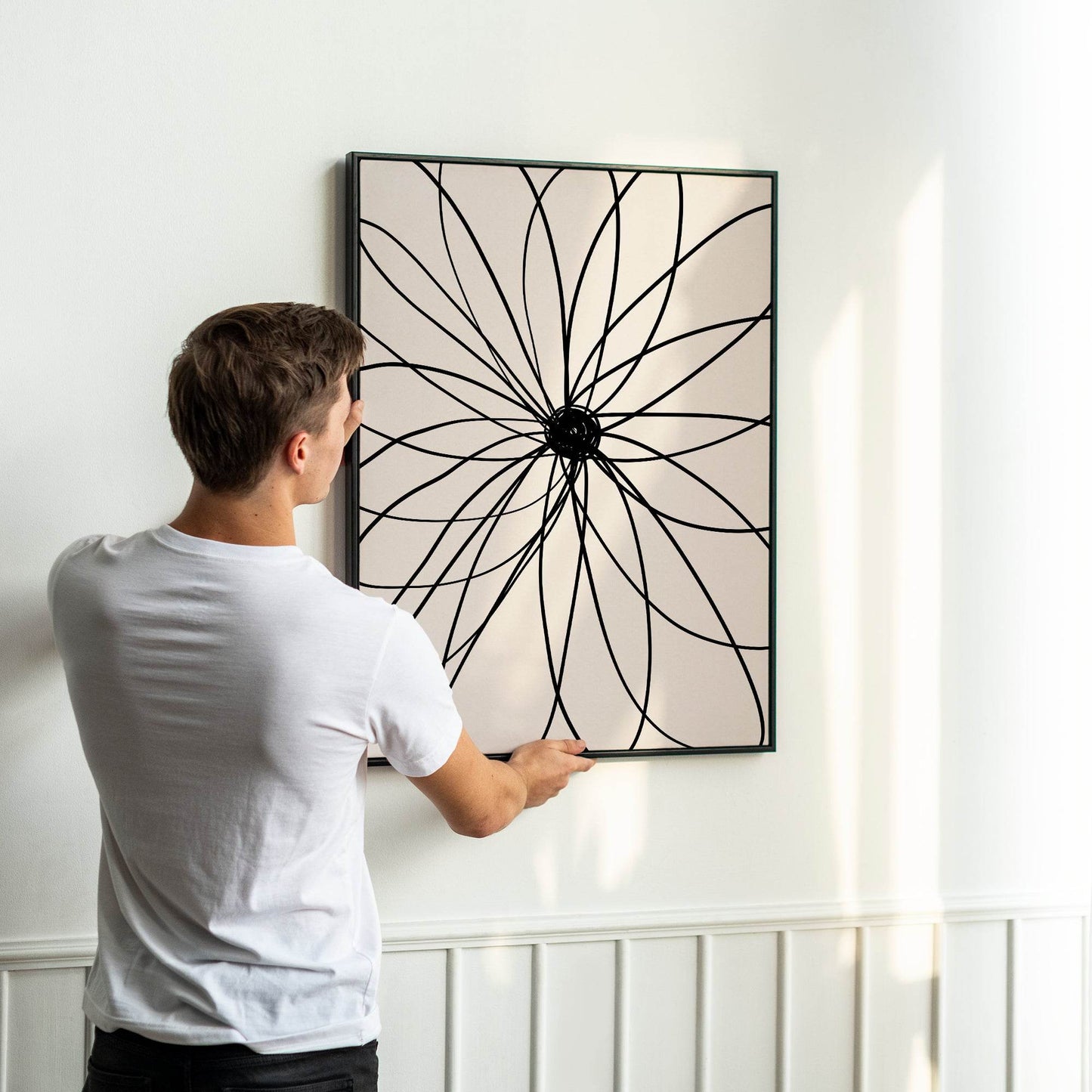 Black and White Floral Poster - HypeSheriff Europe