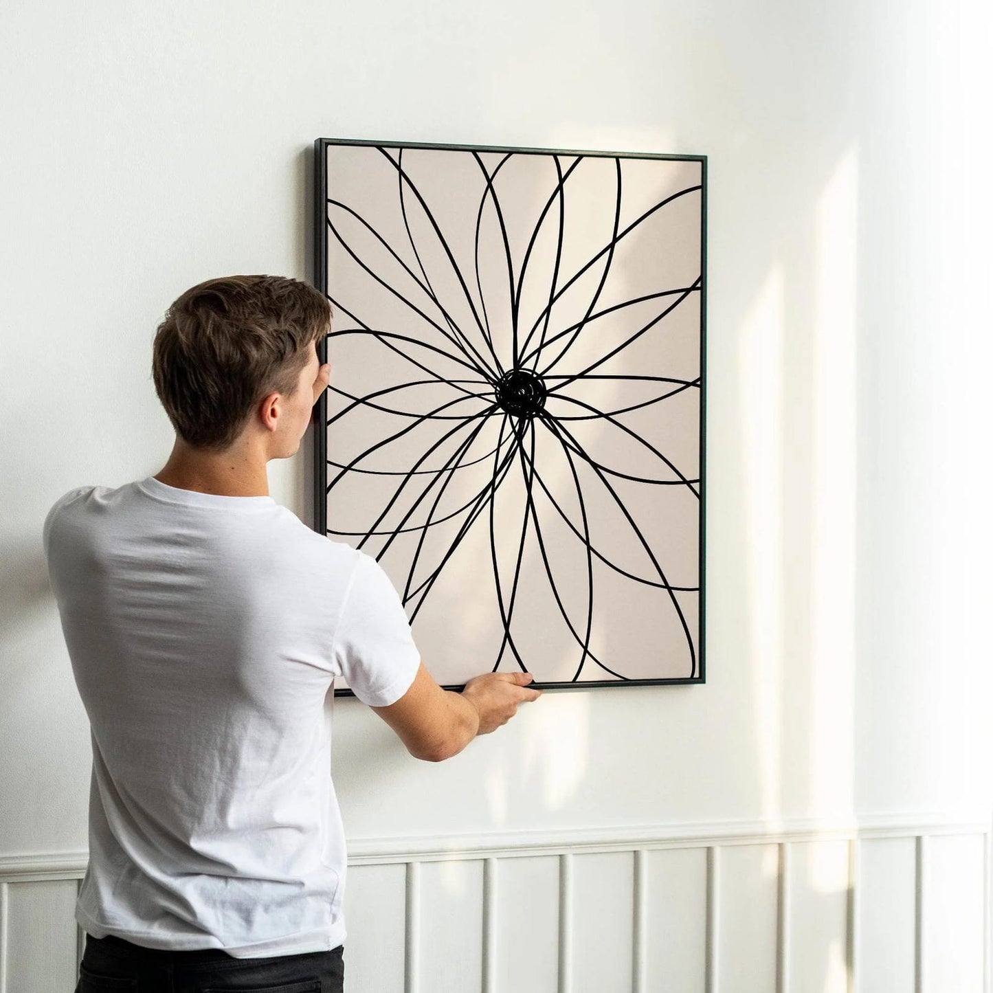 Black and White Floral Poster - HypeSheriff Europe