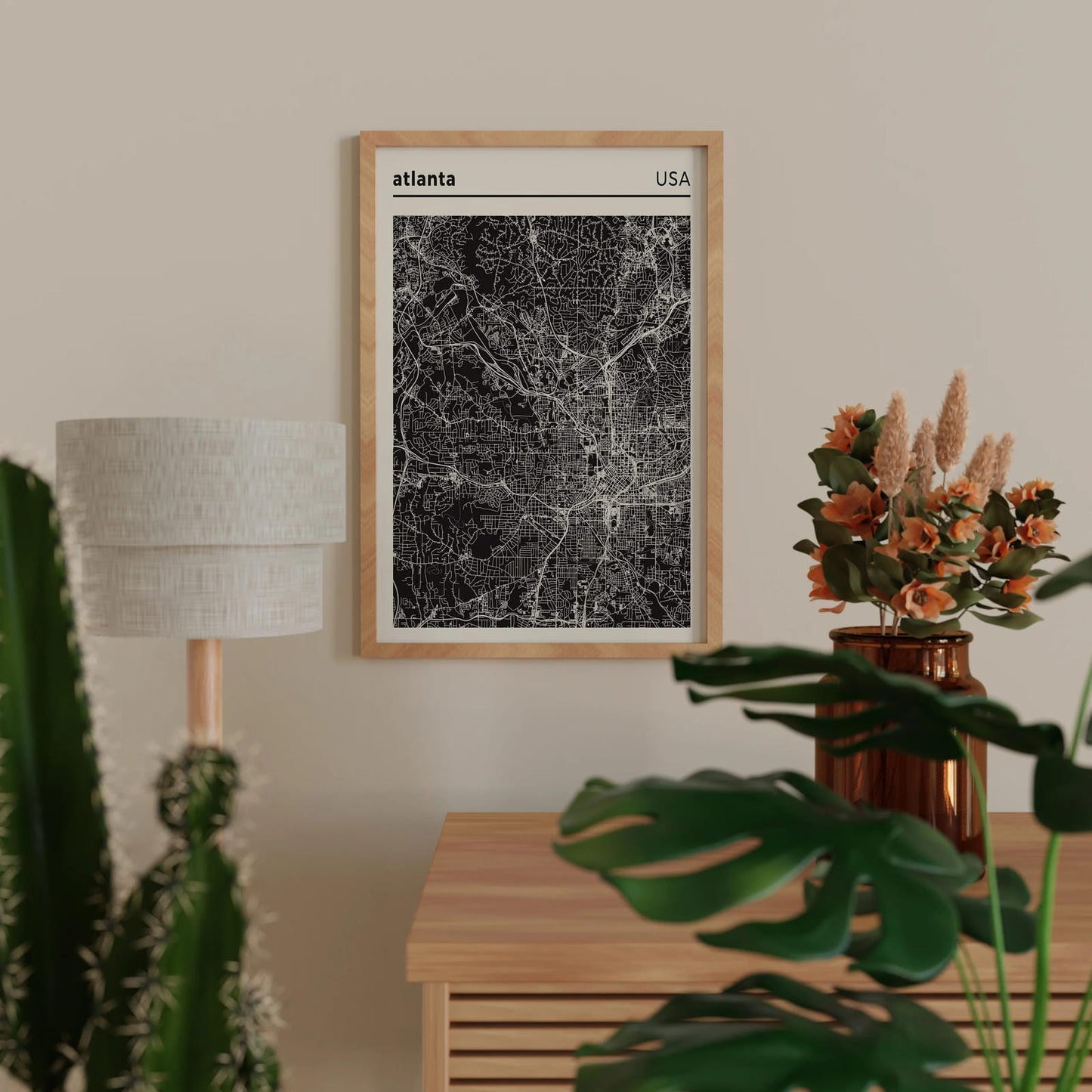 Atlanta USA - City Map Poster Print