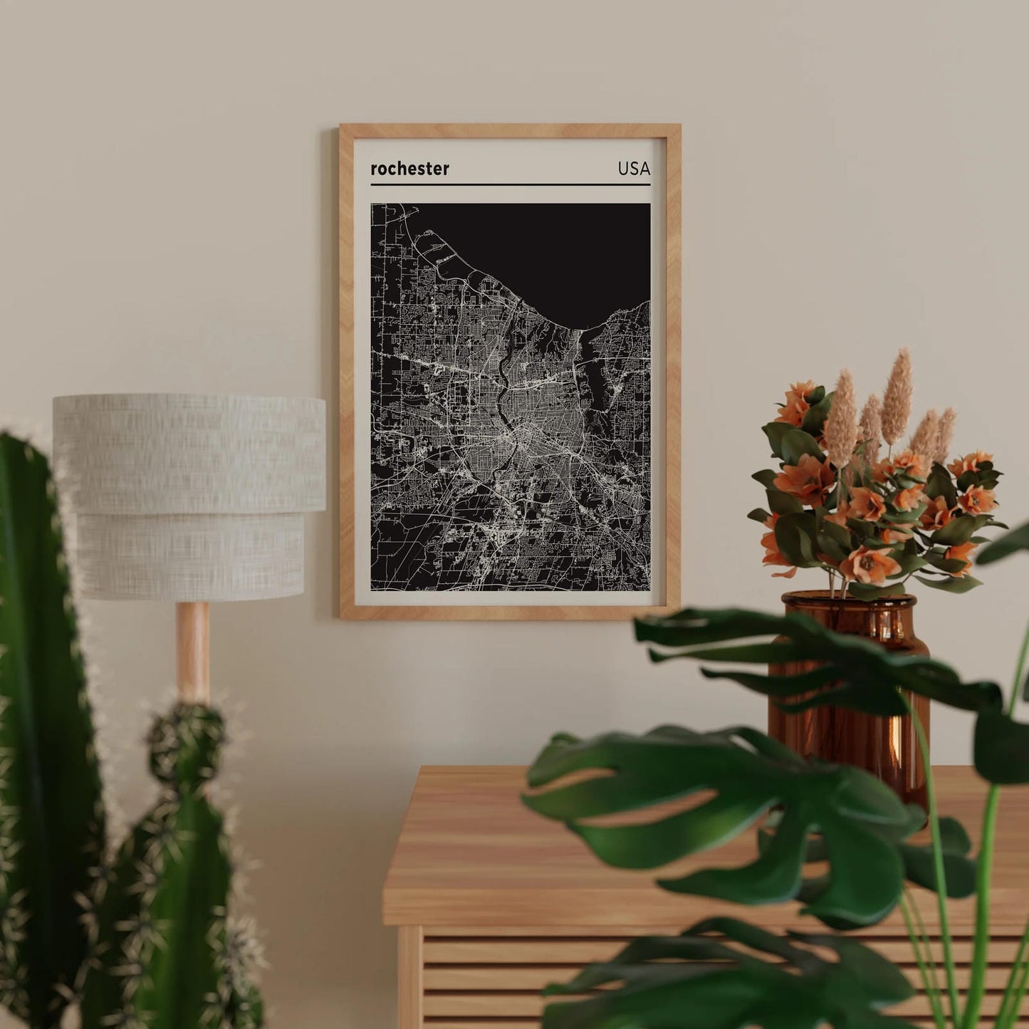 Rochester - USA, City Map Poster