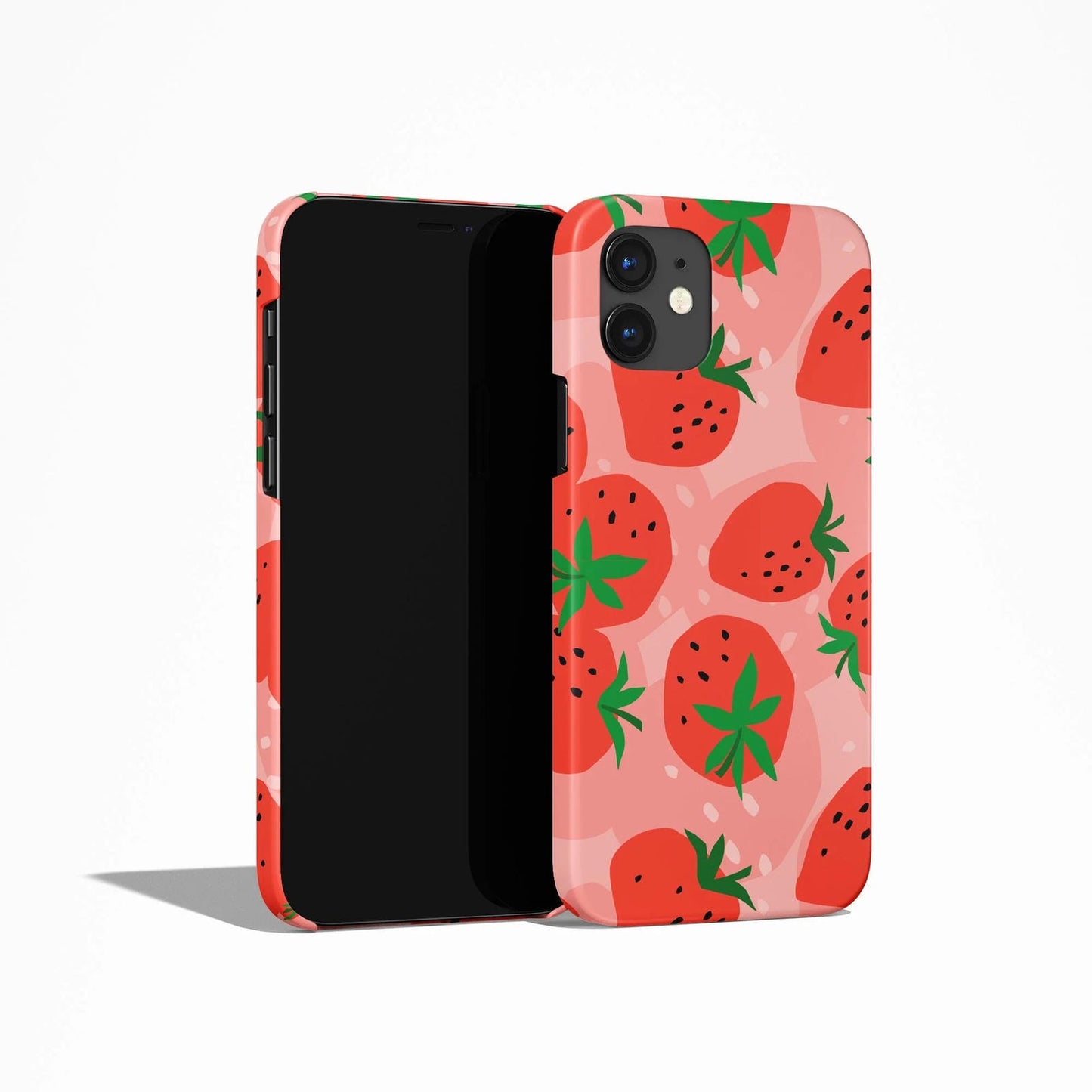 iPhone 12 case with cute strawberry pattern