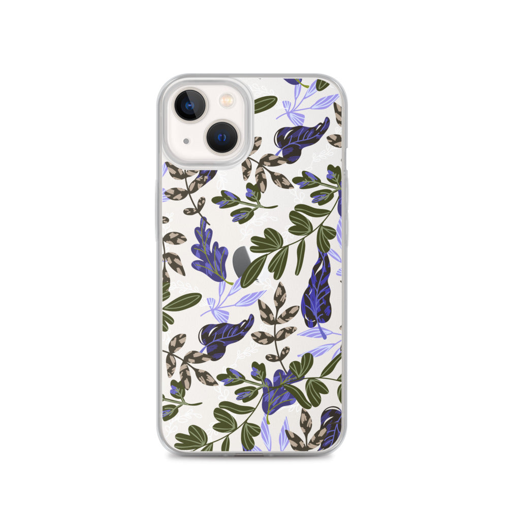 Botanical Floral Clear iPhone Case
