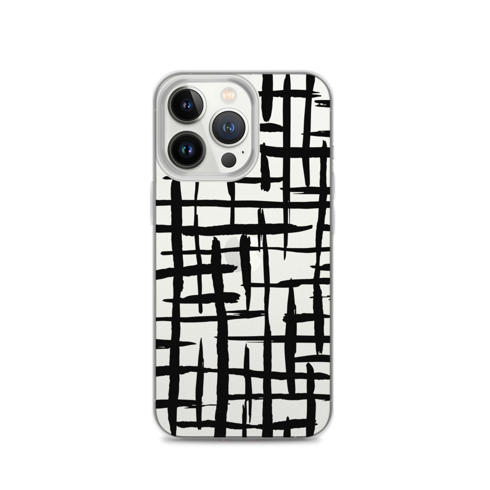 Black Nordic Lines iPhone Case