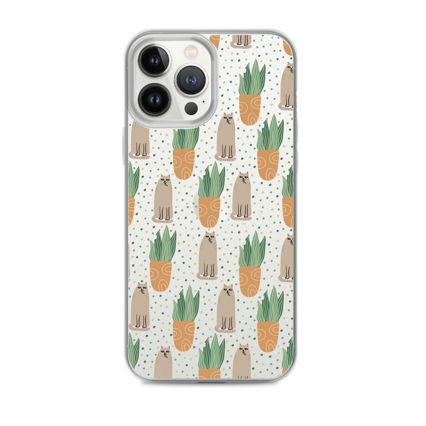 Cat Lady Plant Lady Pattern iPhone Case