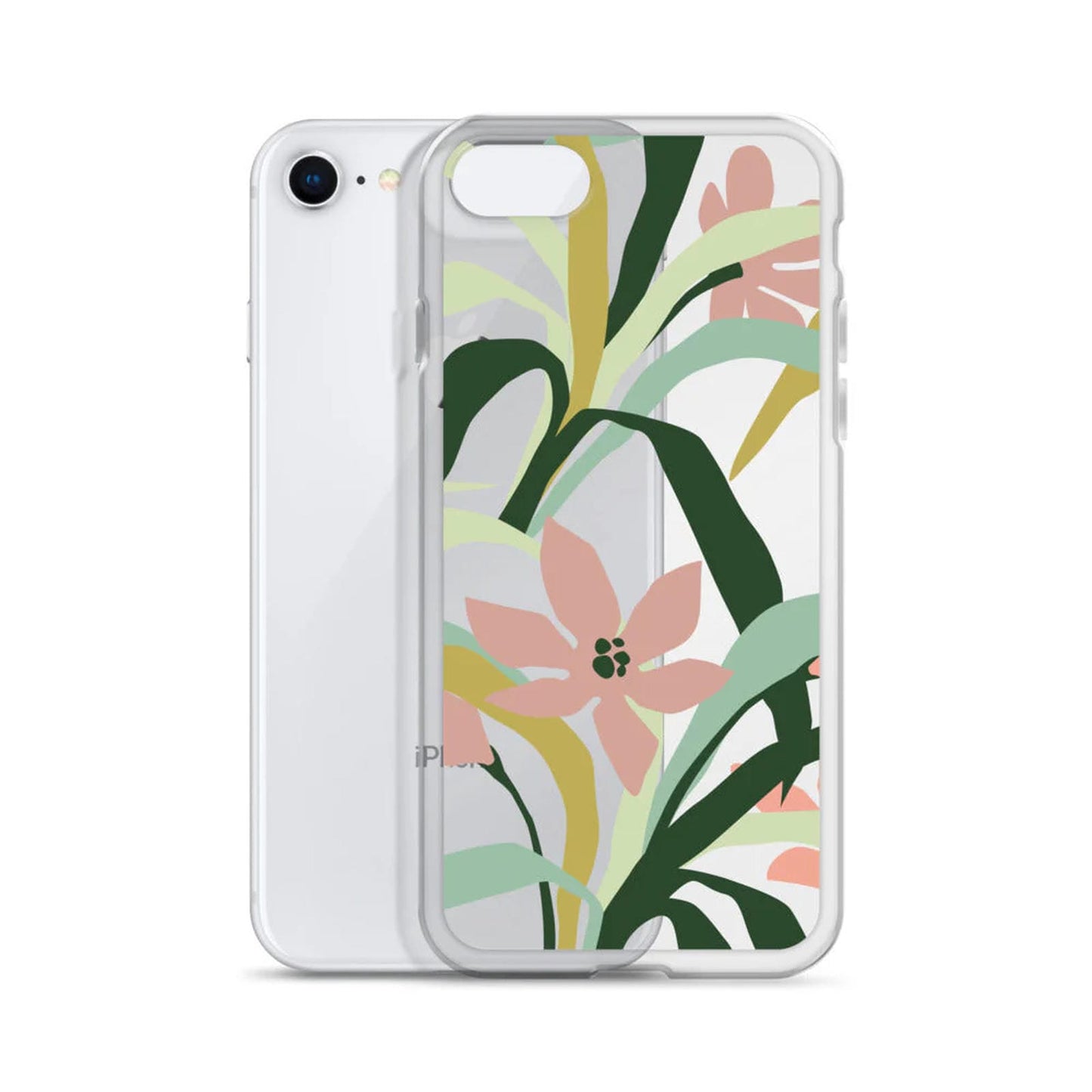Pastel Tropical Floral iPhone Case