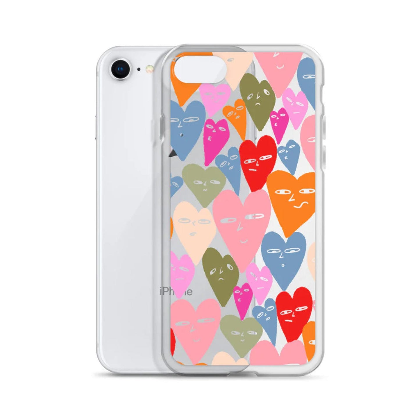 Funny Colorful Hearts iPhone Case