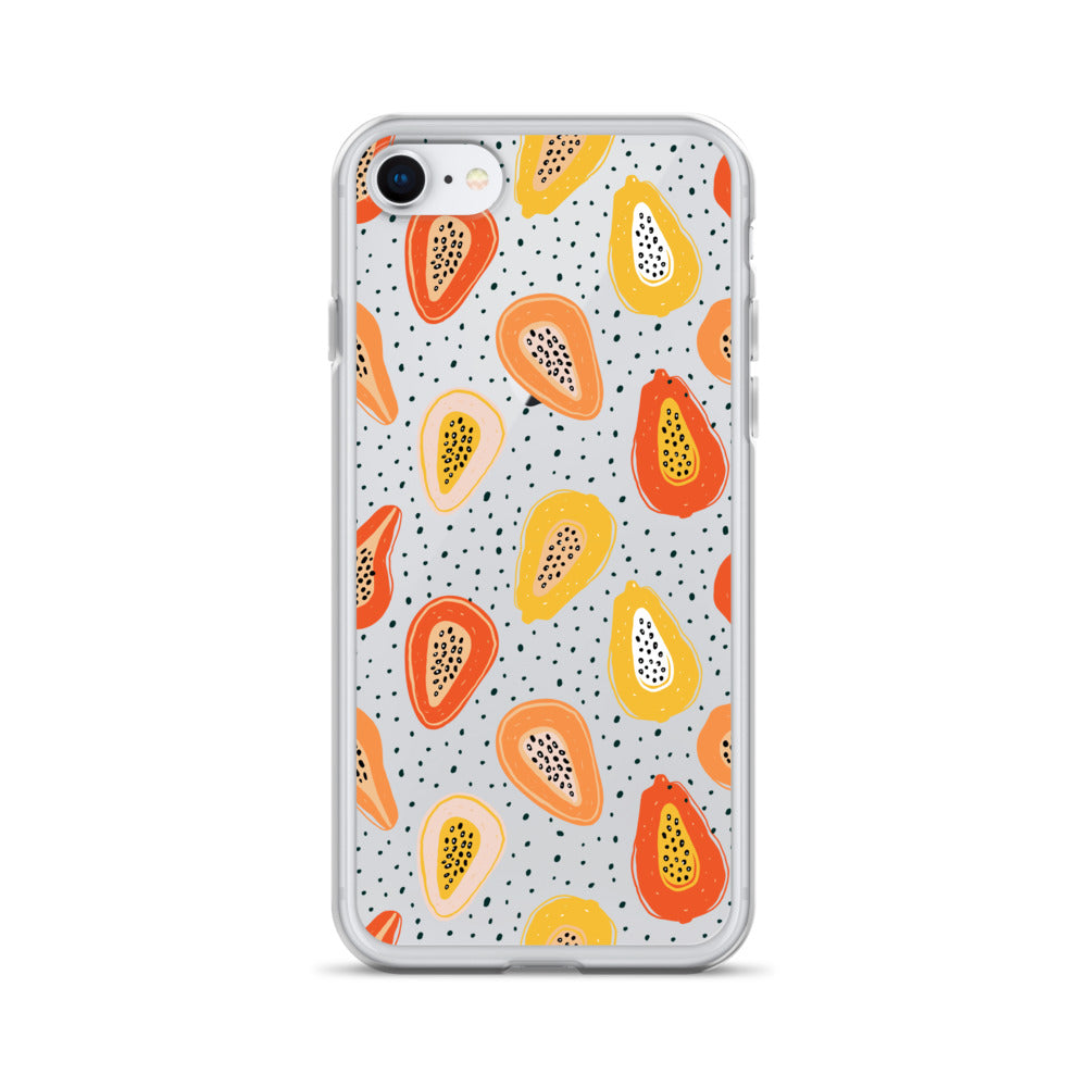 Fruit Papaya Dots iPhone Case