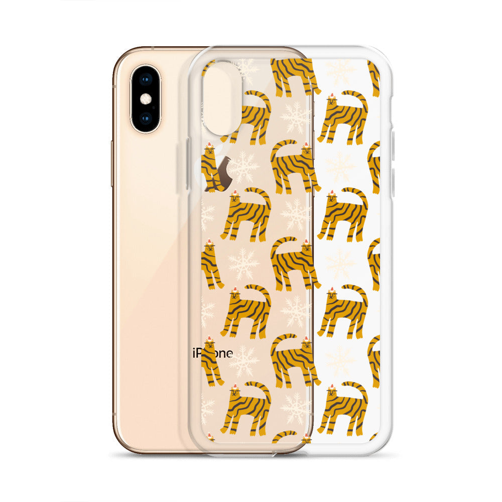 Cute Cheetah Santa iPhone Case