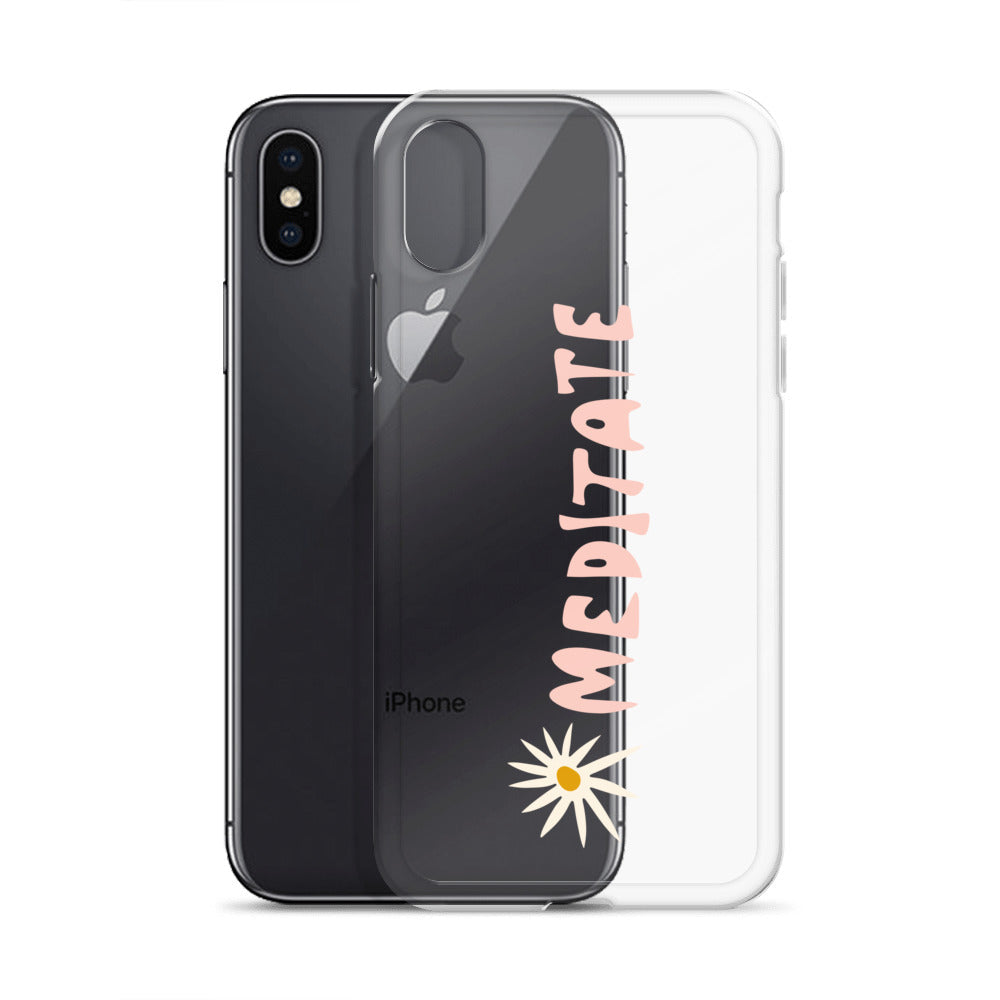 Vintage Meditate Hippie iPhone Case