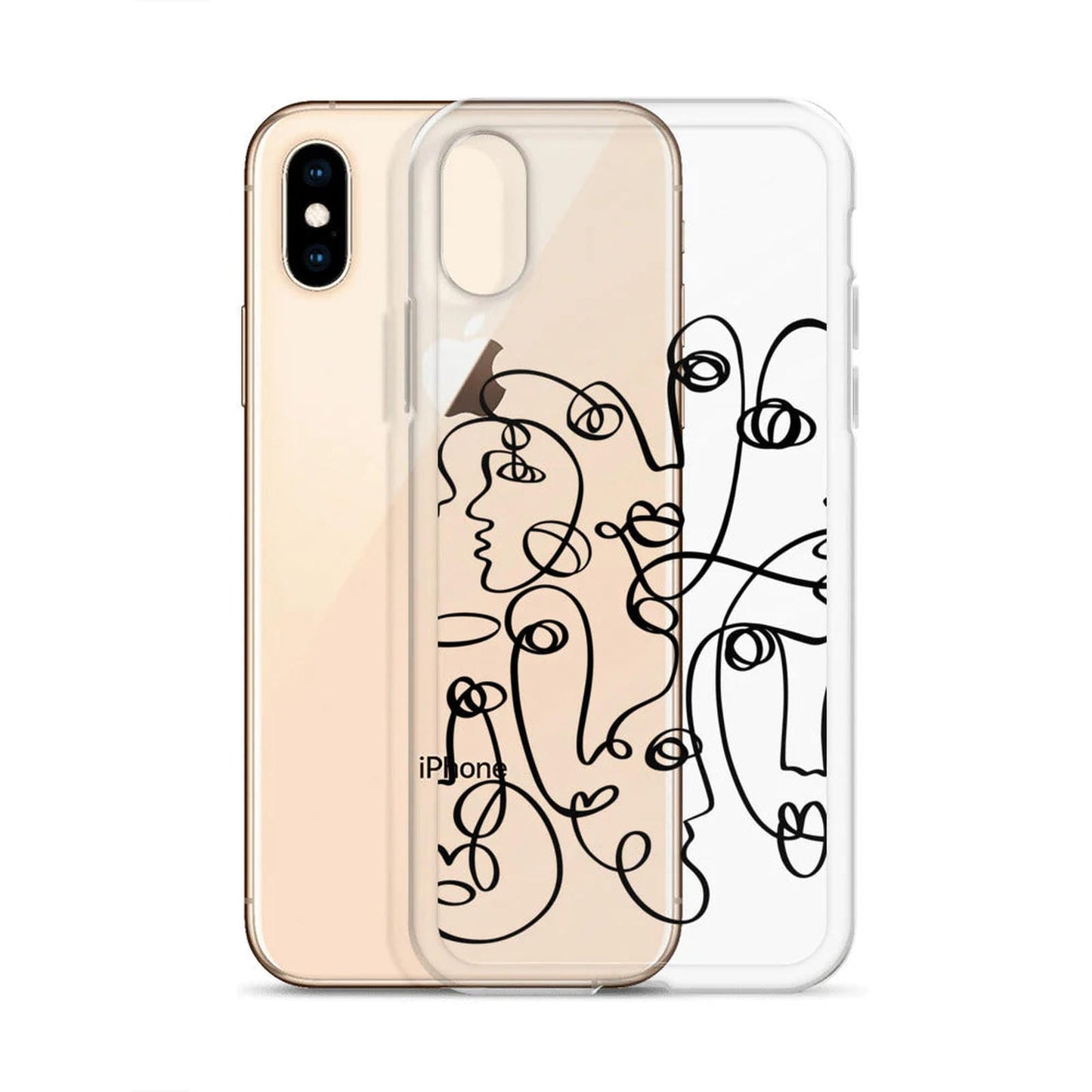 Picasso Line Art Faces iPhone Case