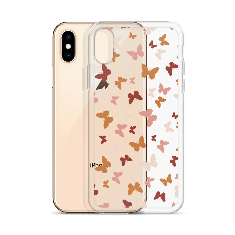 Beige Boho Butterflies iPhone Case