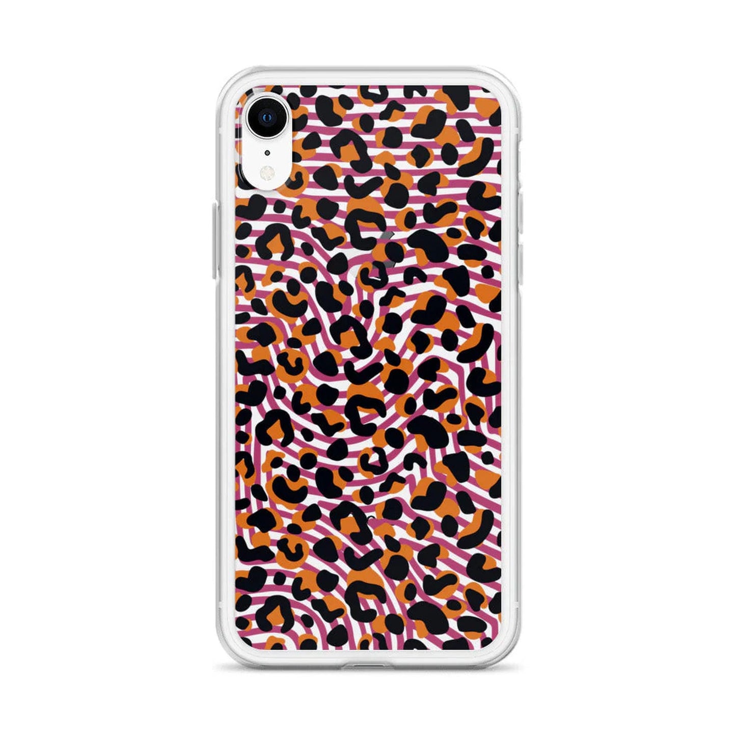 Pink Bold Leopard Animal Print Dots iPhone Case