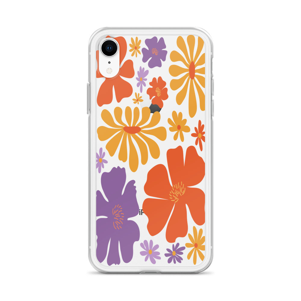 Hippie Retro 60s 70s Flowers iPhone Case