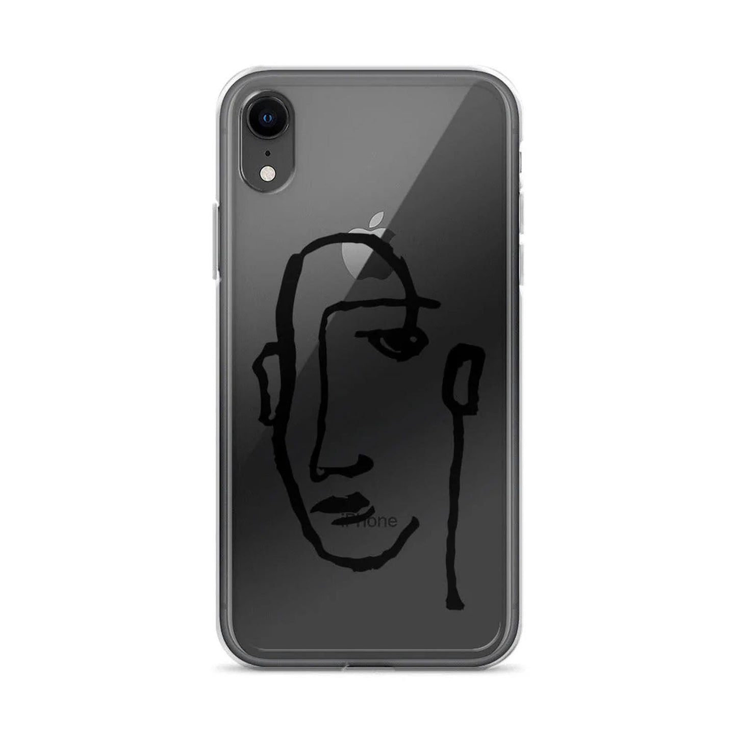 Black Ink Line Art Picasso Face iPhone Case