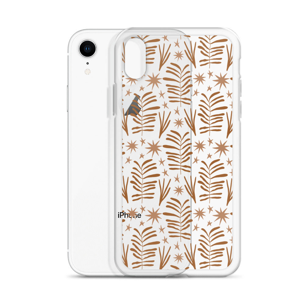 Beige Boho Floral iPhone Case