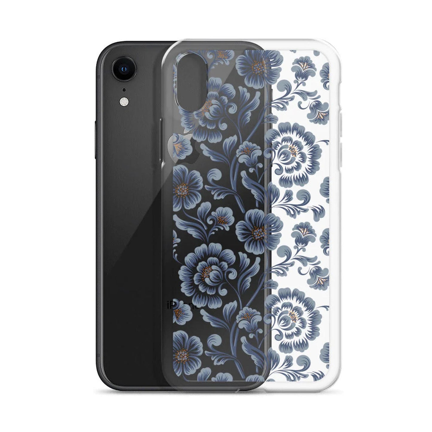 Blue Art Nouveau iPhone Case