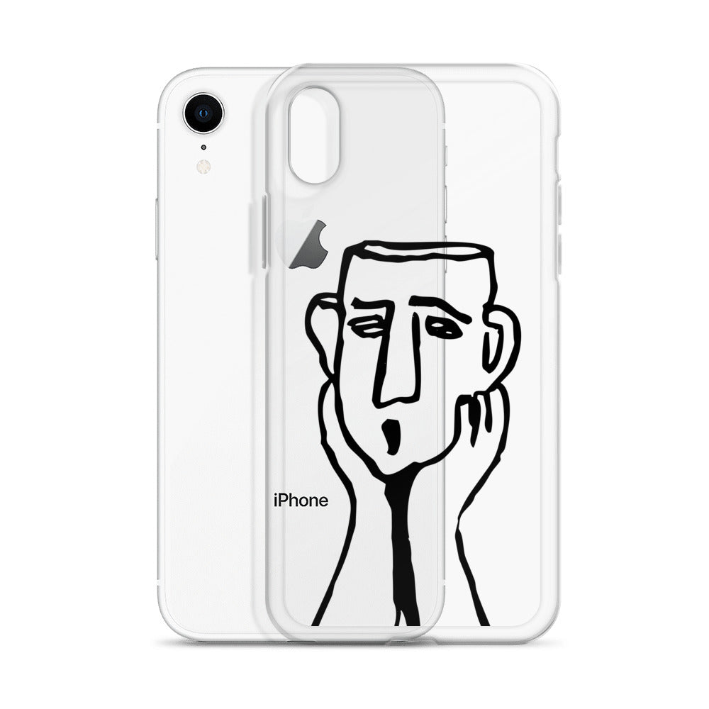 Ulala Funny Face Clear iPhone Case