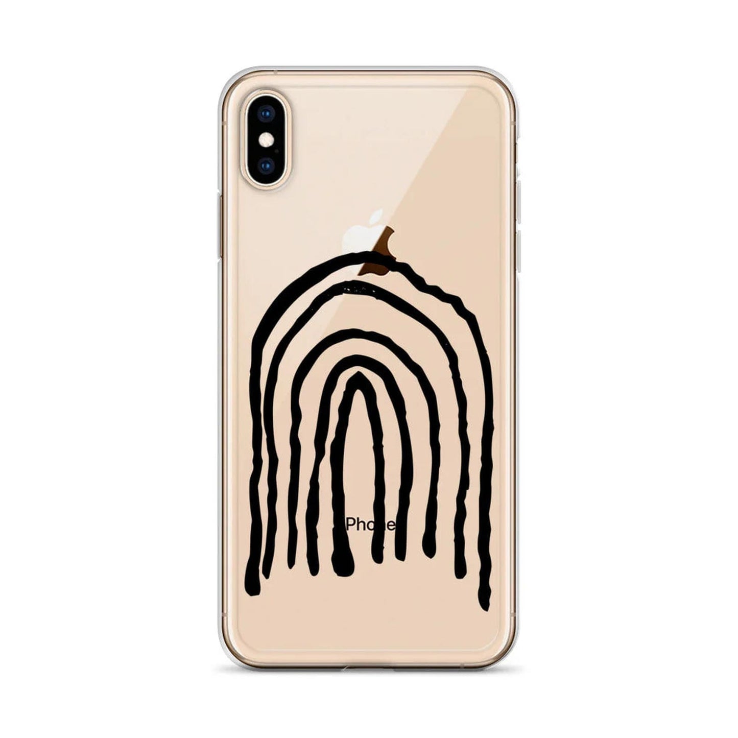 Black Ink Psychodelic Rainbow iPhone Case