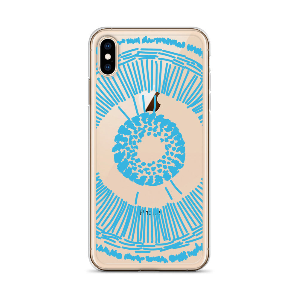 70s Psychodelic Eye Hippie Blue iPhone Case