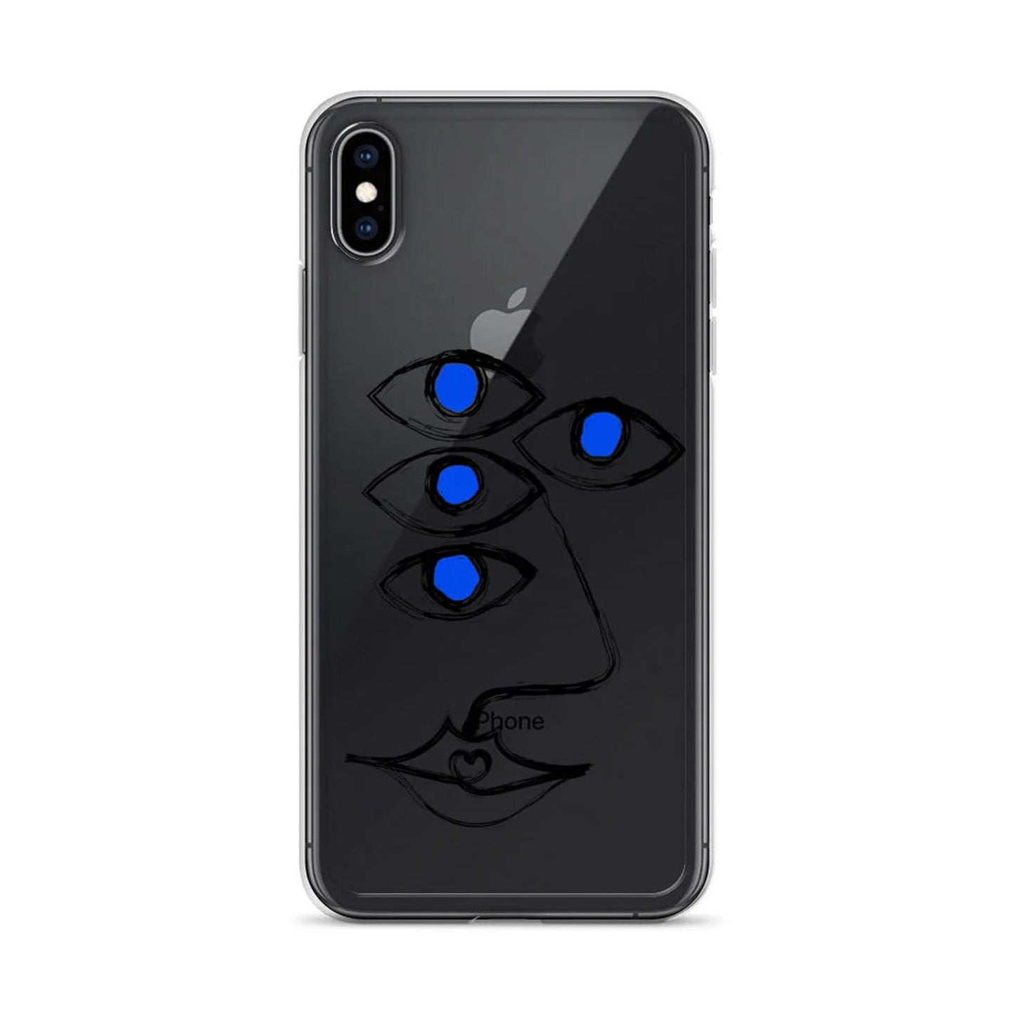 Retro Psychodelic Funny Face iPhone Case