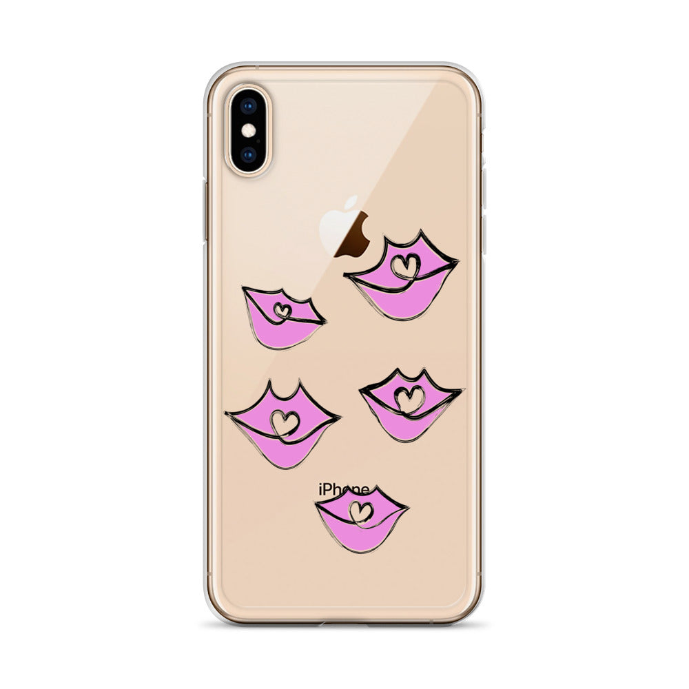 Pink Love Lips iPhone Case