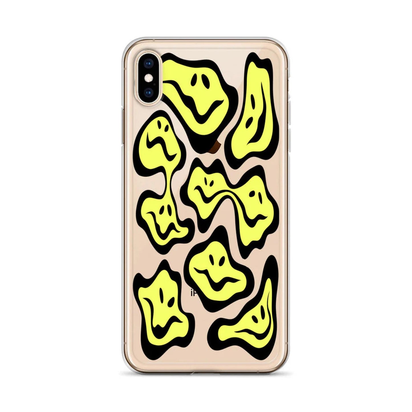 Liquid Swirl Psychodelic Faces iPhone Case