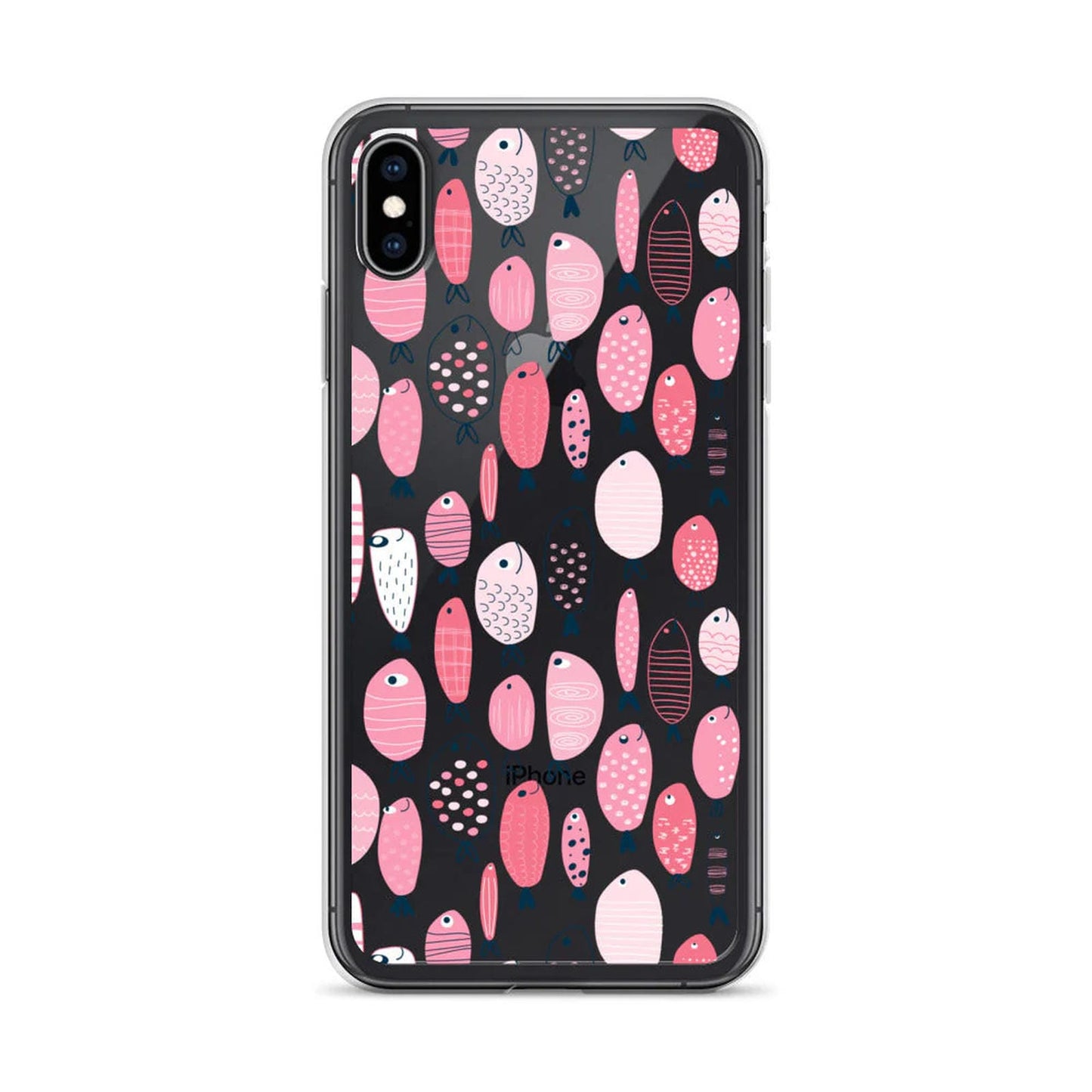 Cute Tiny Pink Fish Pattern iPhone Case