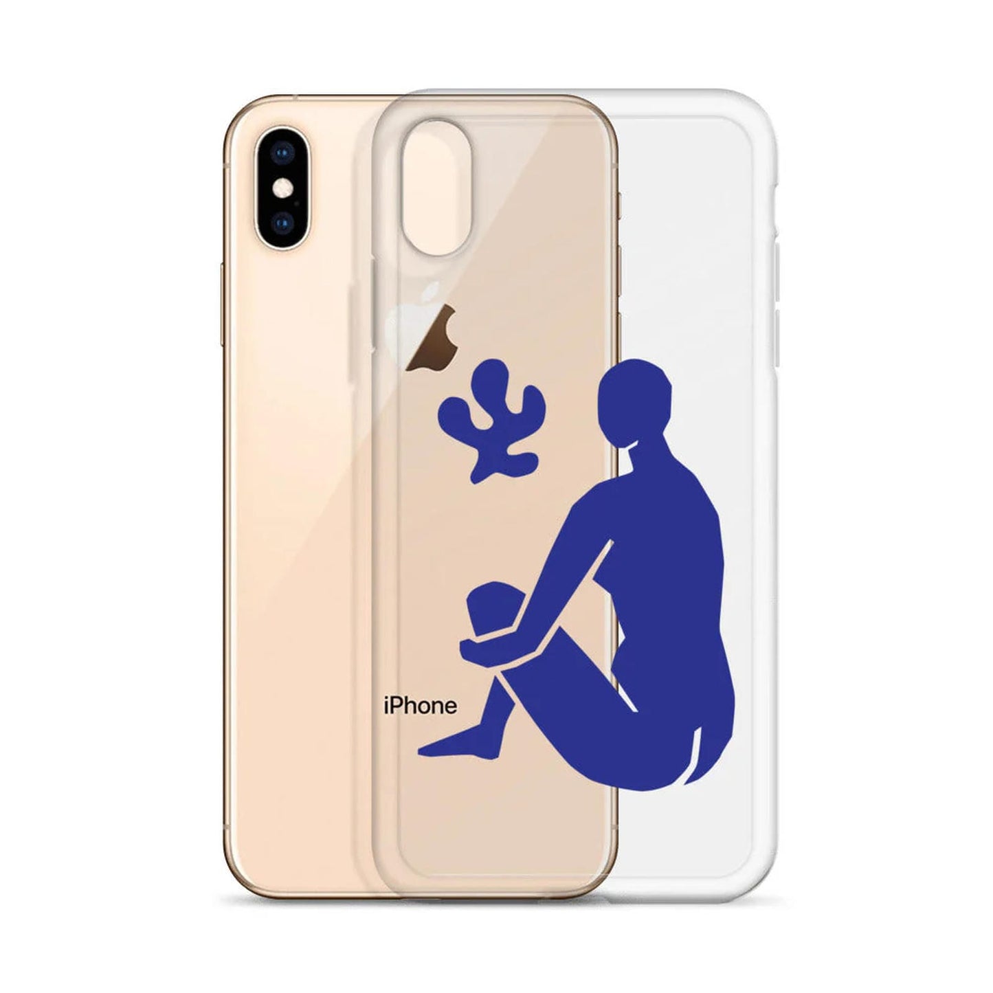 Blue Nude Woman iPhone Case