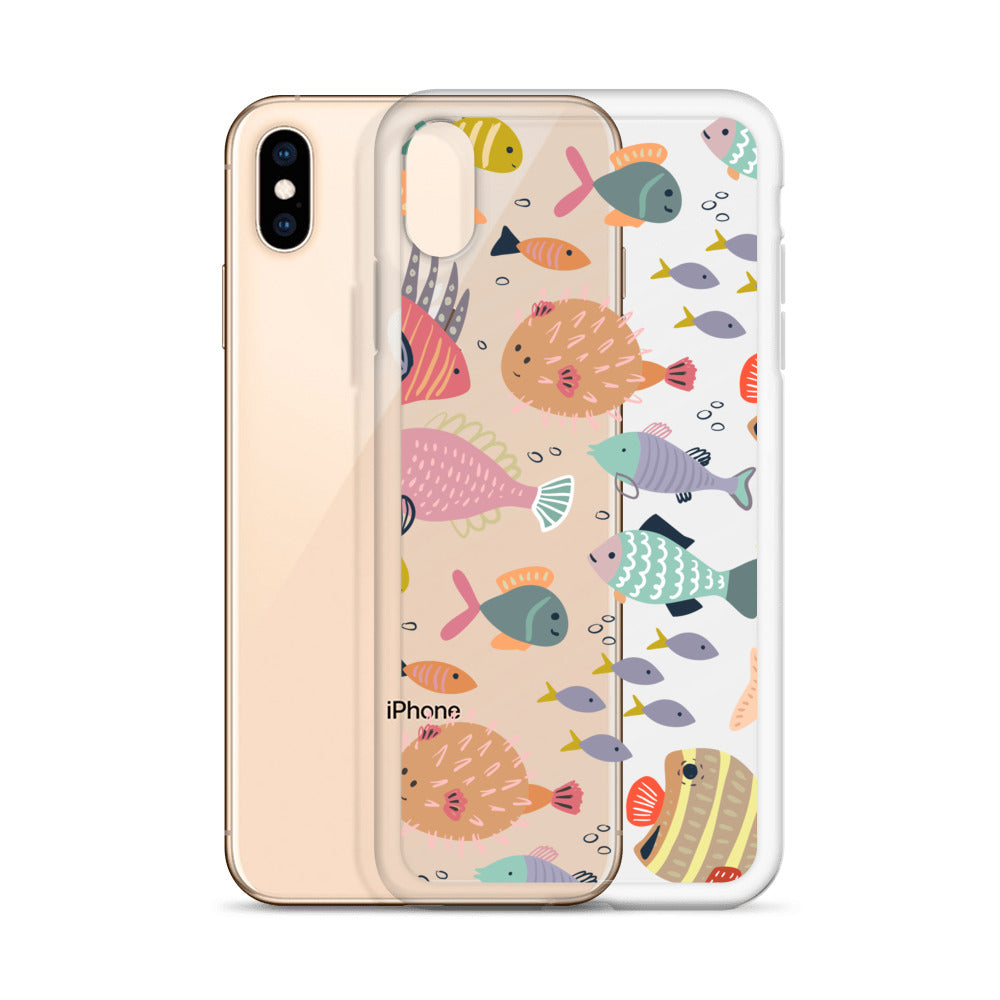 Colorful Pastel Fish iPhone Case